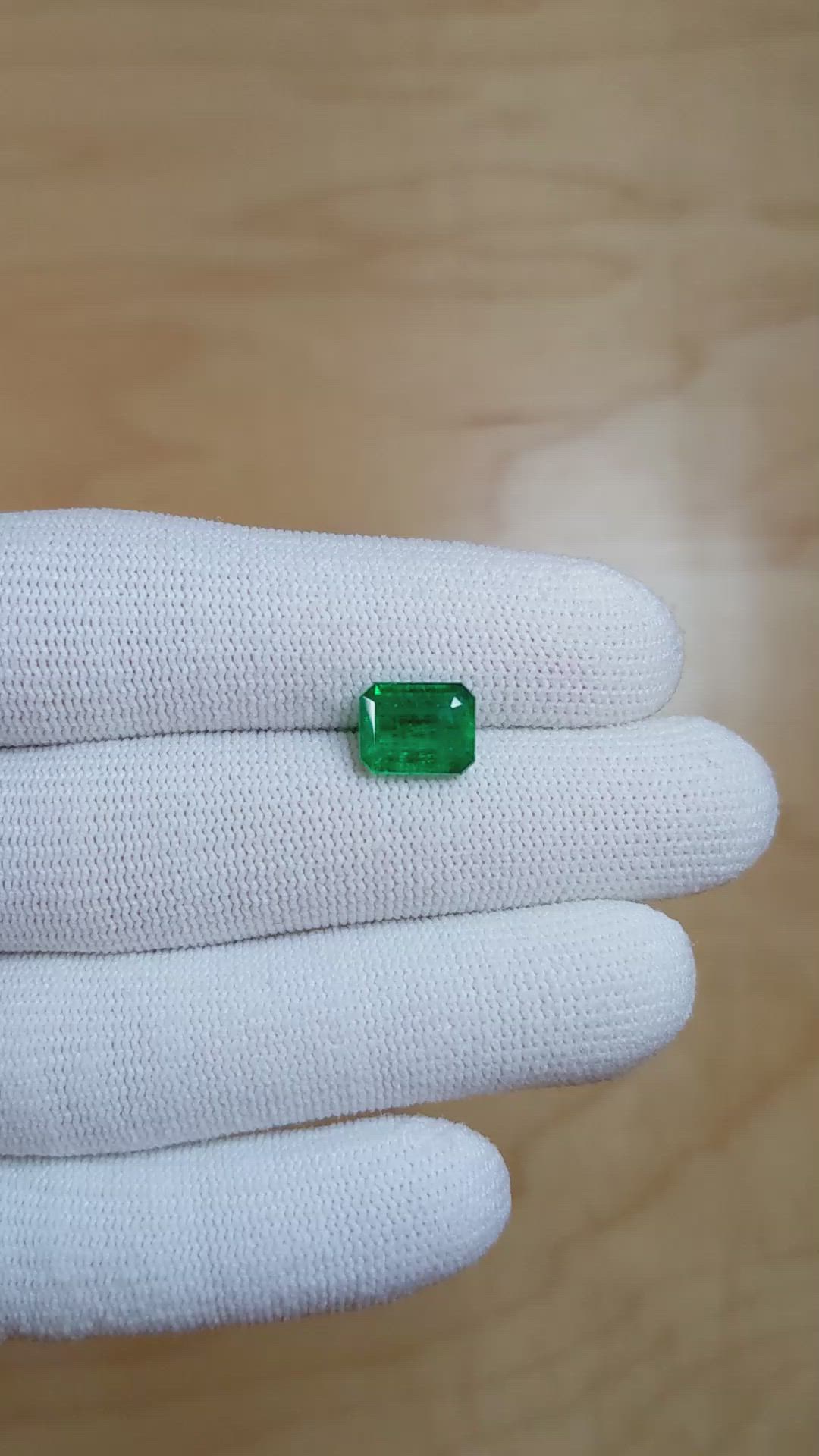 2.49 Ct. Emerald from Zambia Size Video