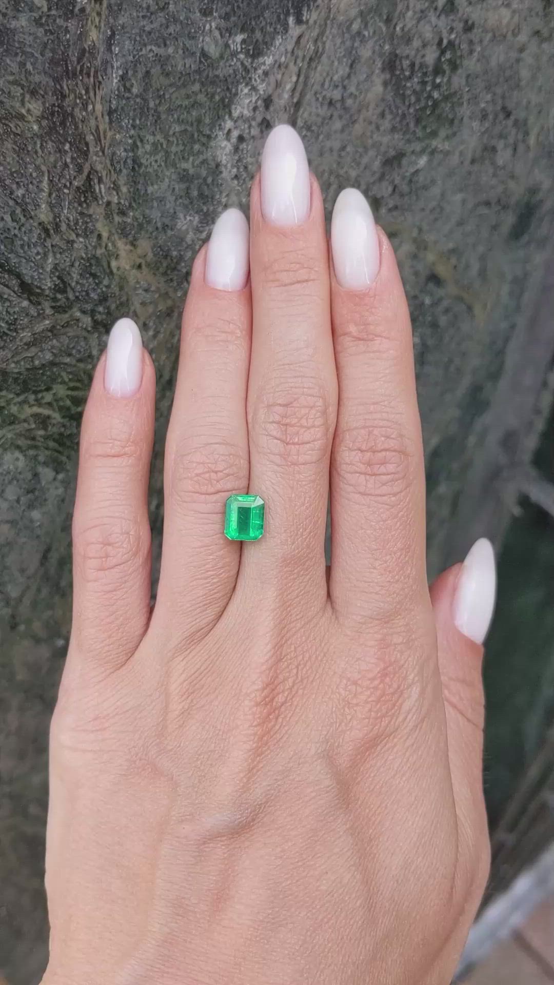 2.06 Ct. Emerald from Zambia Size Video