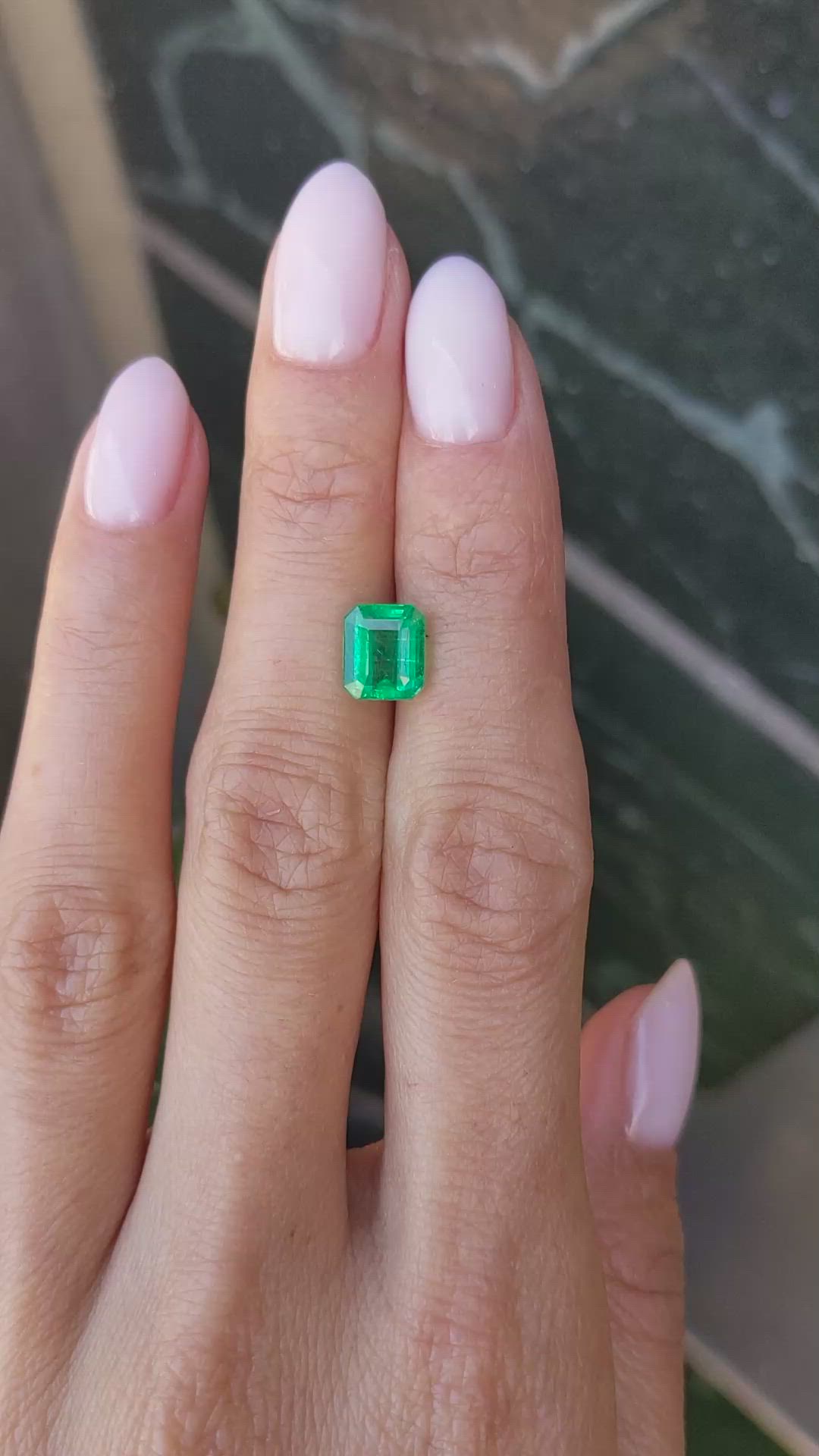 2.06 Ct. Emerald from Zambia Size Video