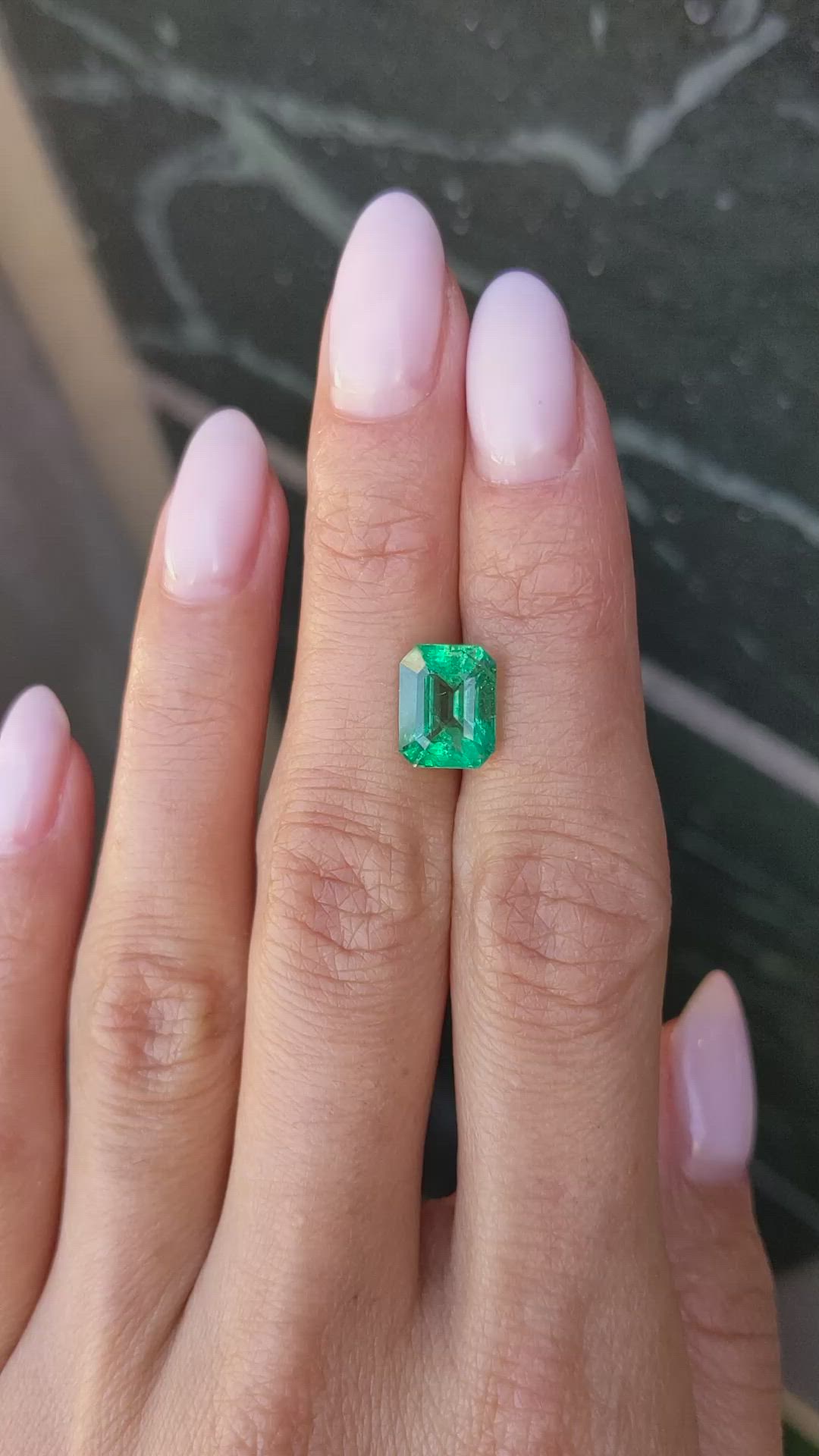 2.98 Ct. Emerald from Zambia Size Video