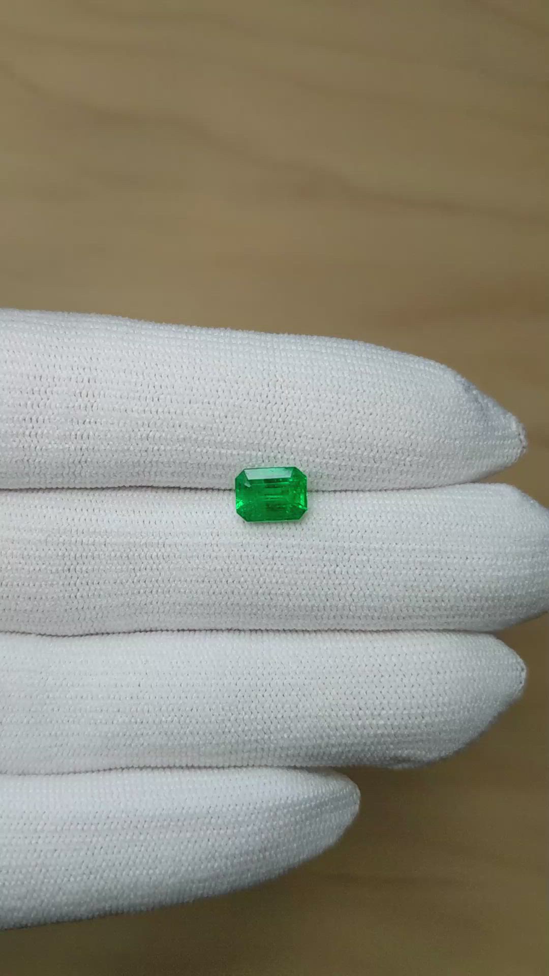 1.64 Ct. Emerald from Zambia Size Video