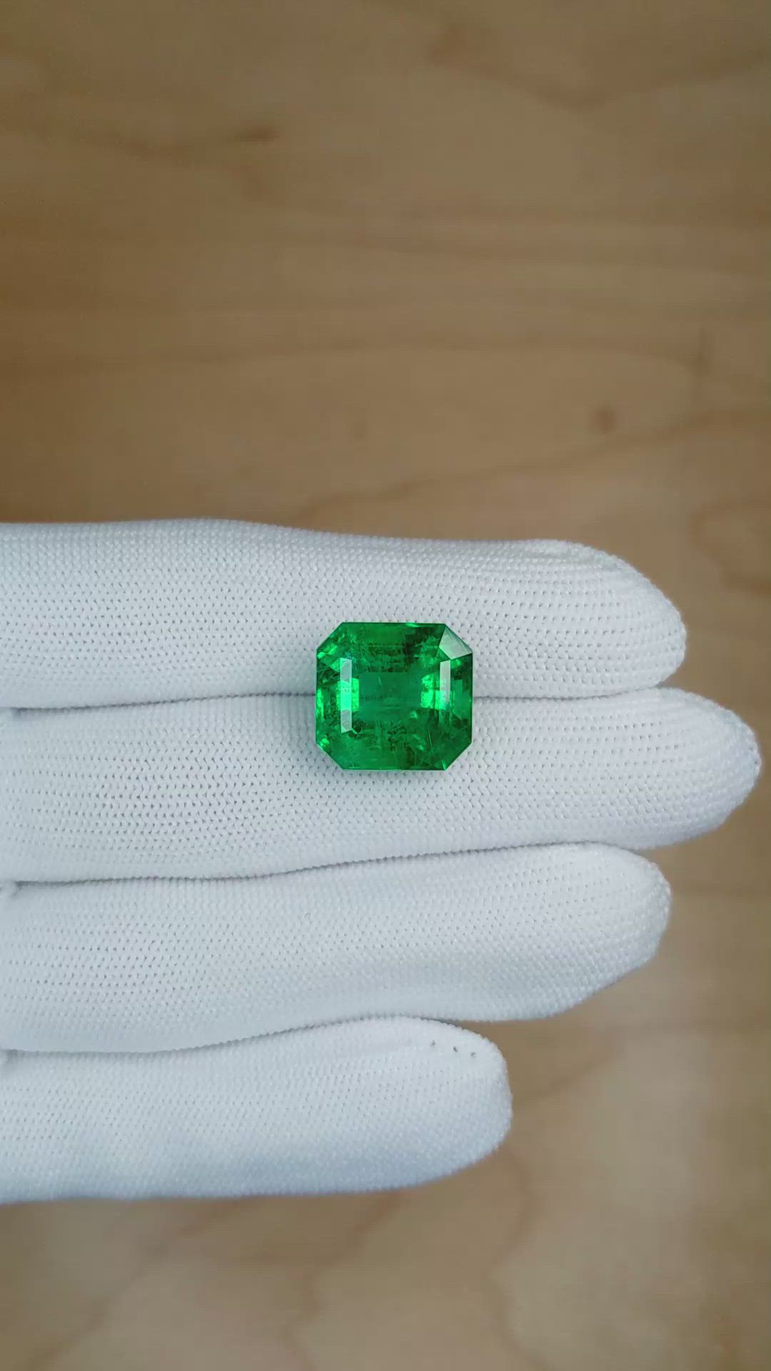 12.76 Ct. Emerald from Zambia Size Video