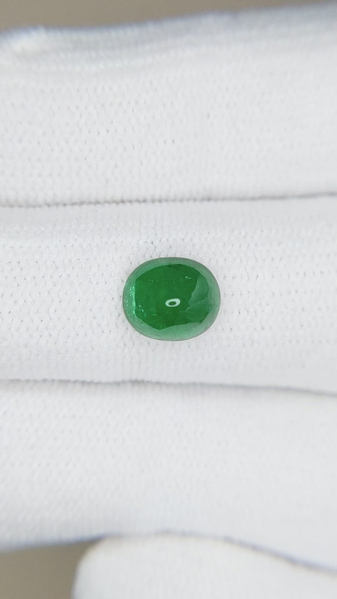 1.11 Ct. Cabochon Emerald from Pakistan Size Video