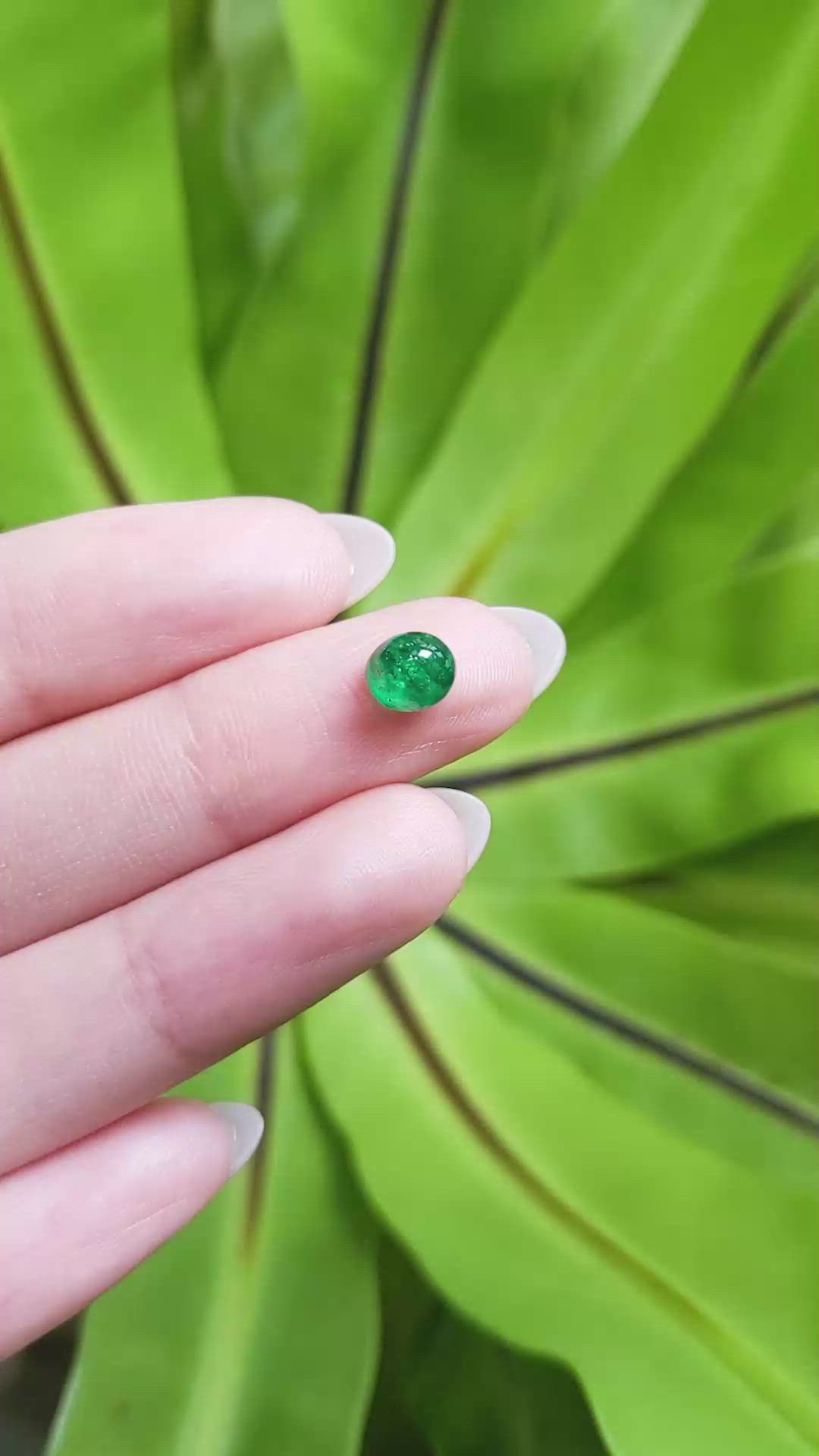 1.15 Ct. Cabochon Emerald from Pakistan Size Video