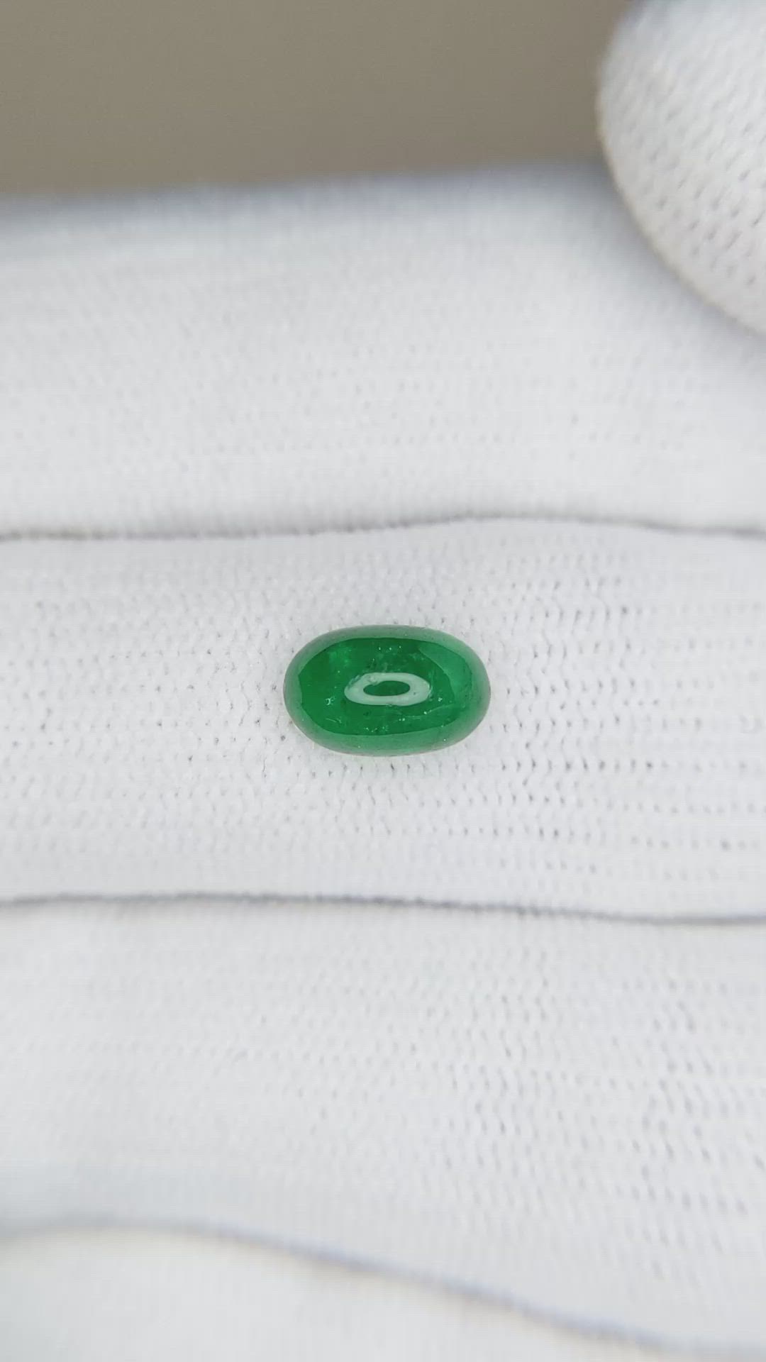 1.11 Ct. Cabochon Emerald from Pakistan Size Video