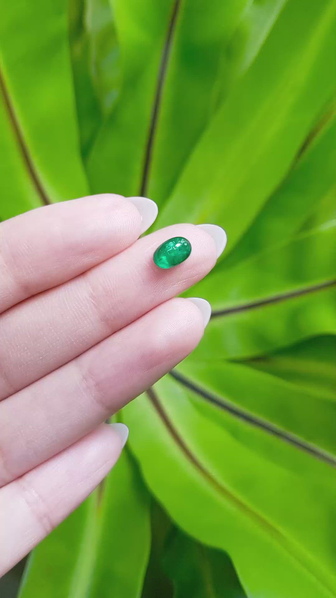 1.11 Ct. Cabochon Emerald from Pakistan Size Video