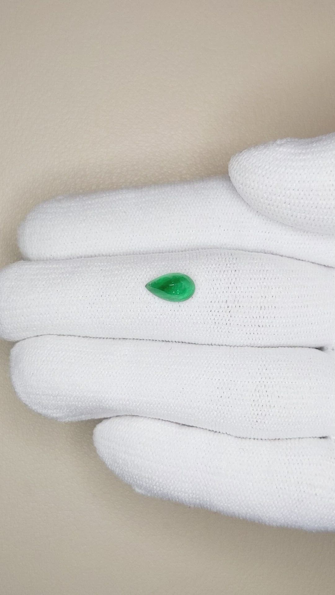 1.04 Ct. Cabochon Emerald from Pakistan Size Video