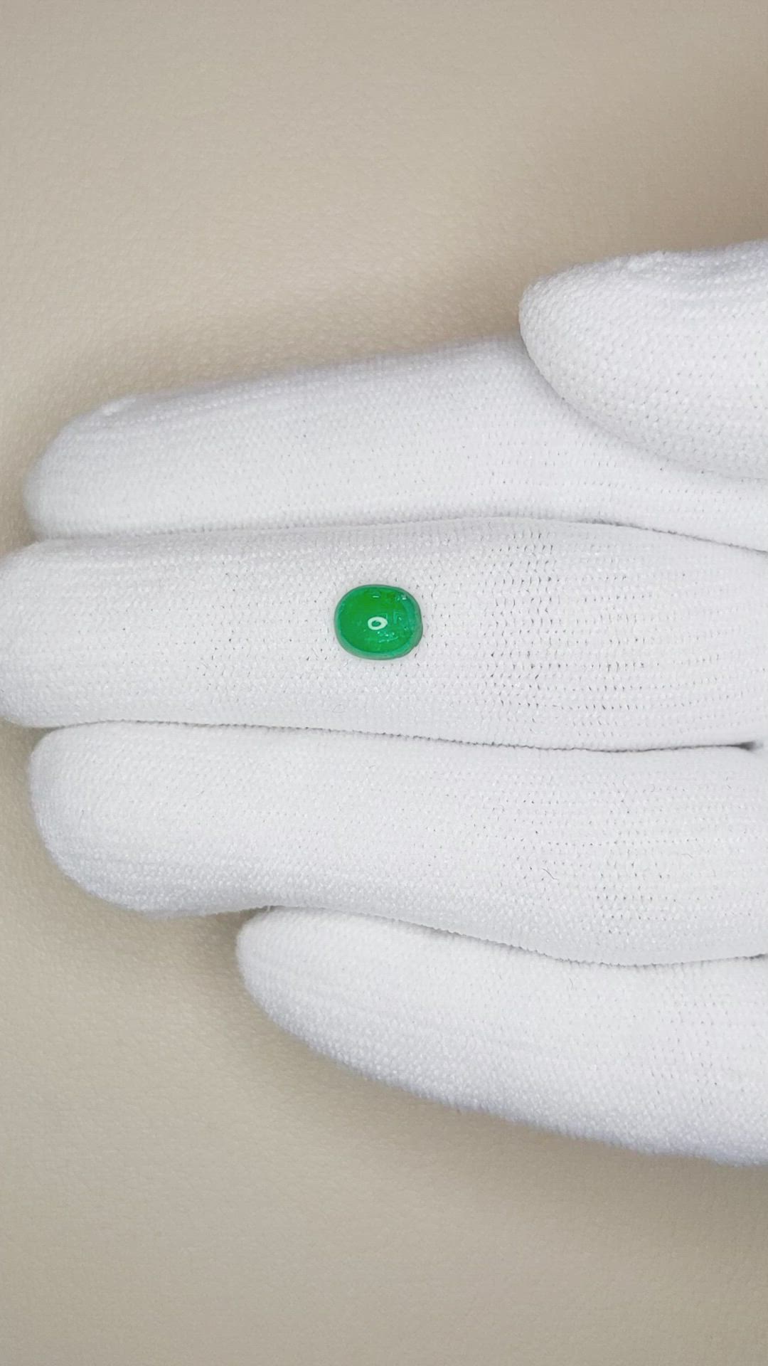 0.73 Ct. Cabochon Emerald from Pakistan Size Video
