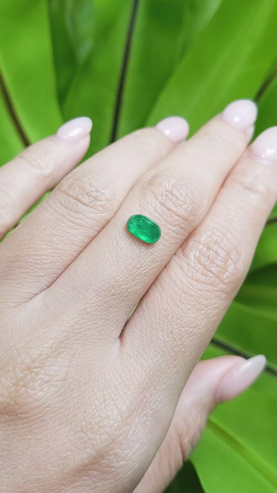 1.16 Ct. Cabochon Emerald from Pakistan Size Video