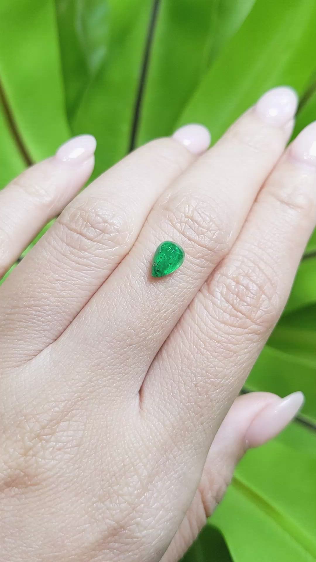 1.18 Ct. Cabochon Emerald from Pakistan Size Video