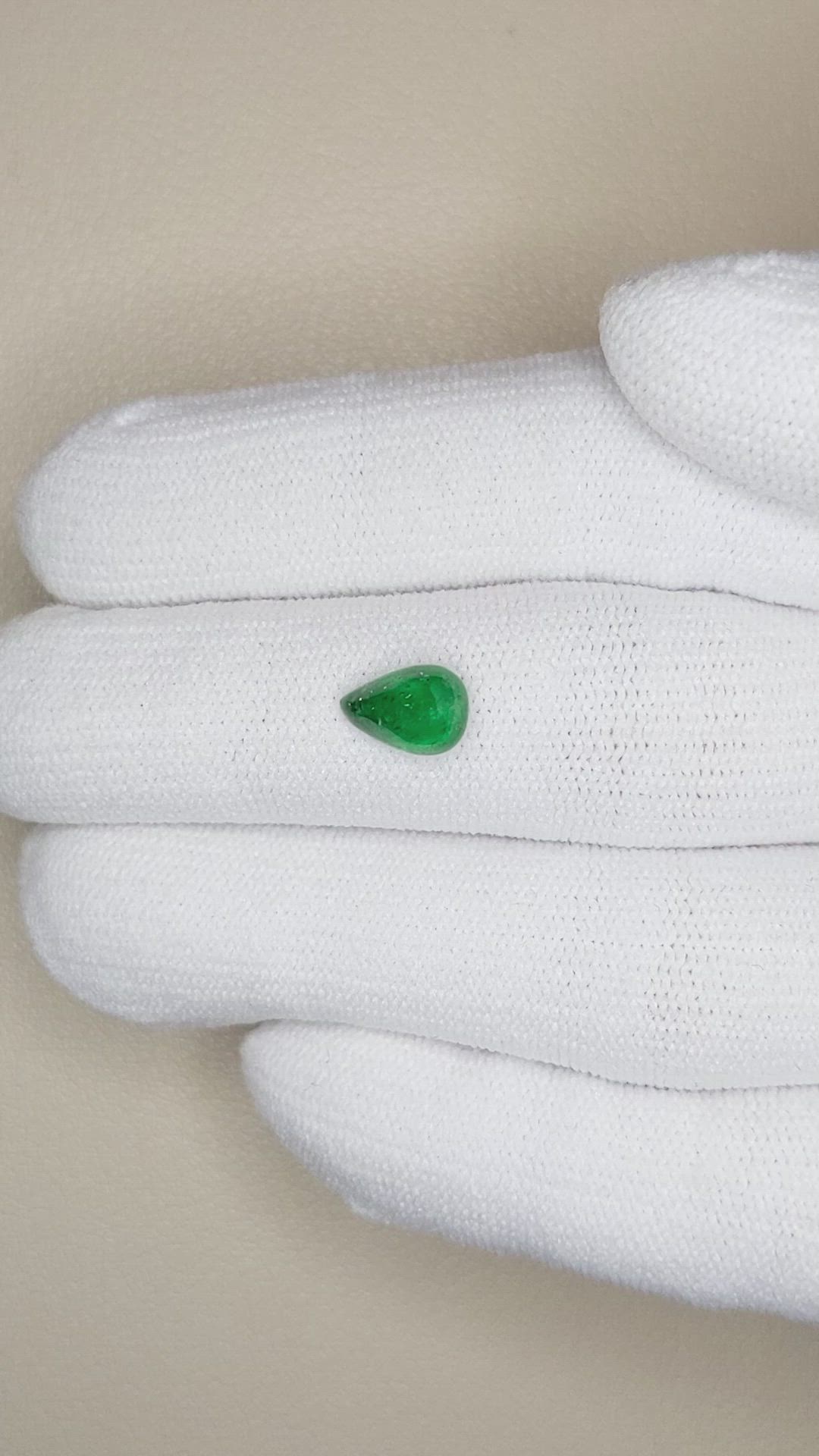 1.18 Ct. Cabochon Emerald from Pakistan Size Video