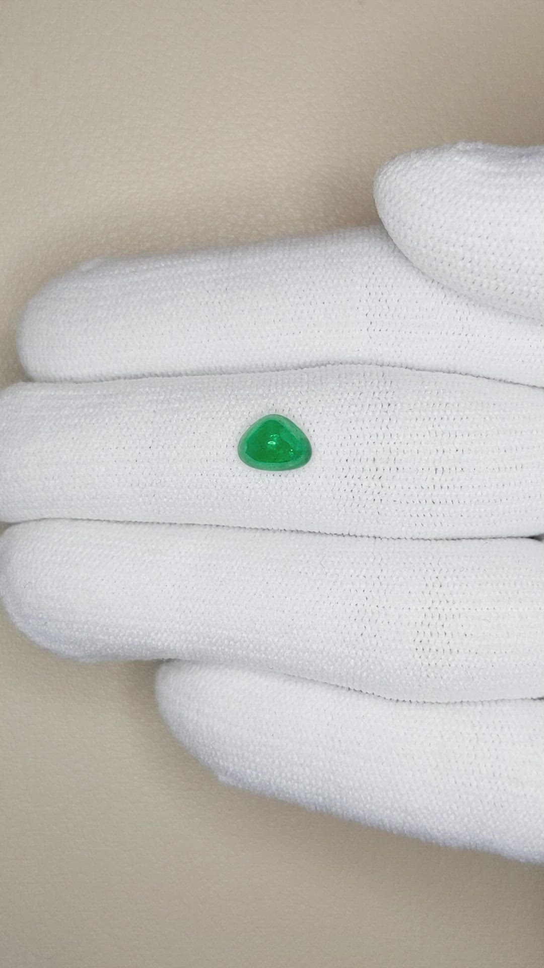 0.83 Ct. Cabochon Emerald from Pakistan Size Video