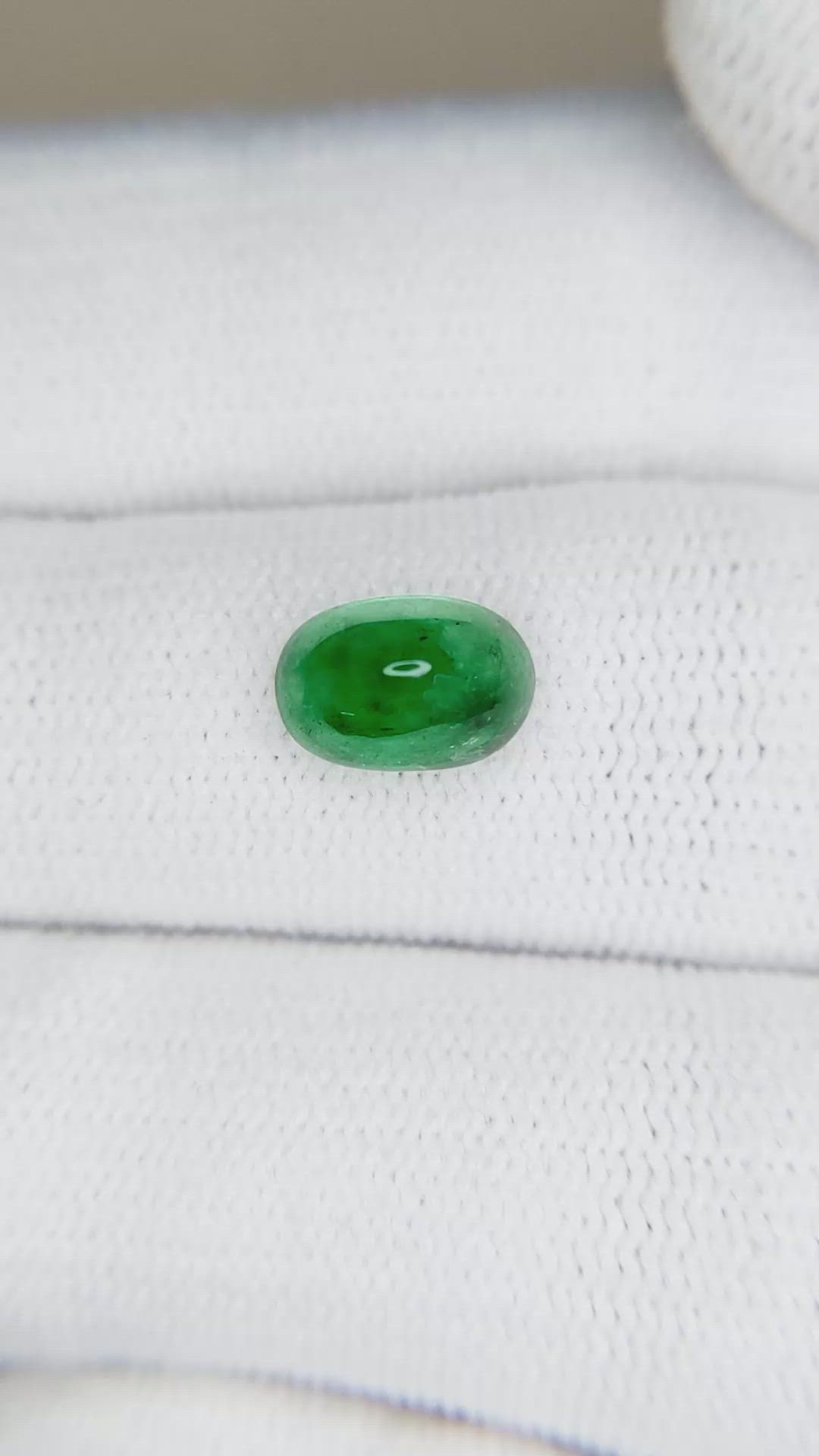 1.35 Ct. Cabochon Emerald from Pakistan Size Video