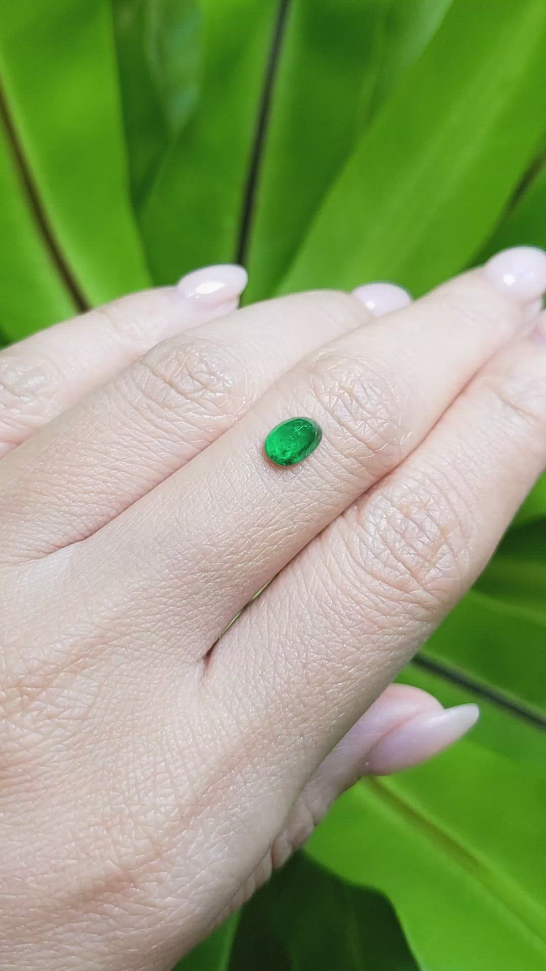 0.78 Ct. Cabochon Emerald from Pakistan Size Video