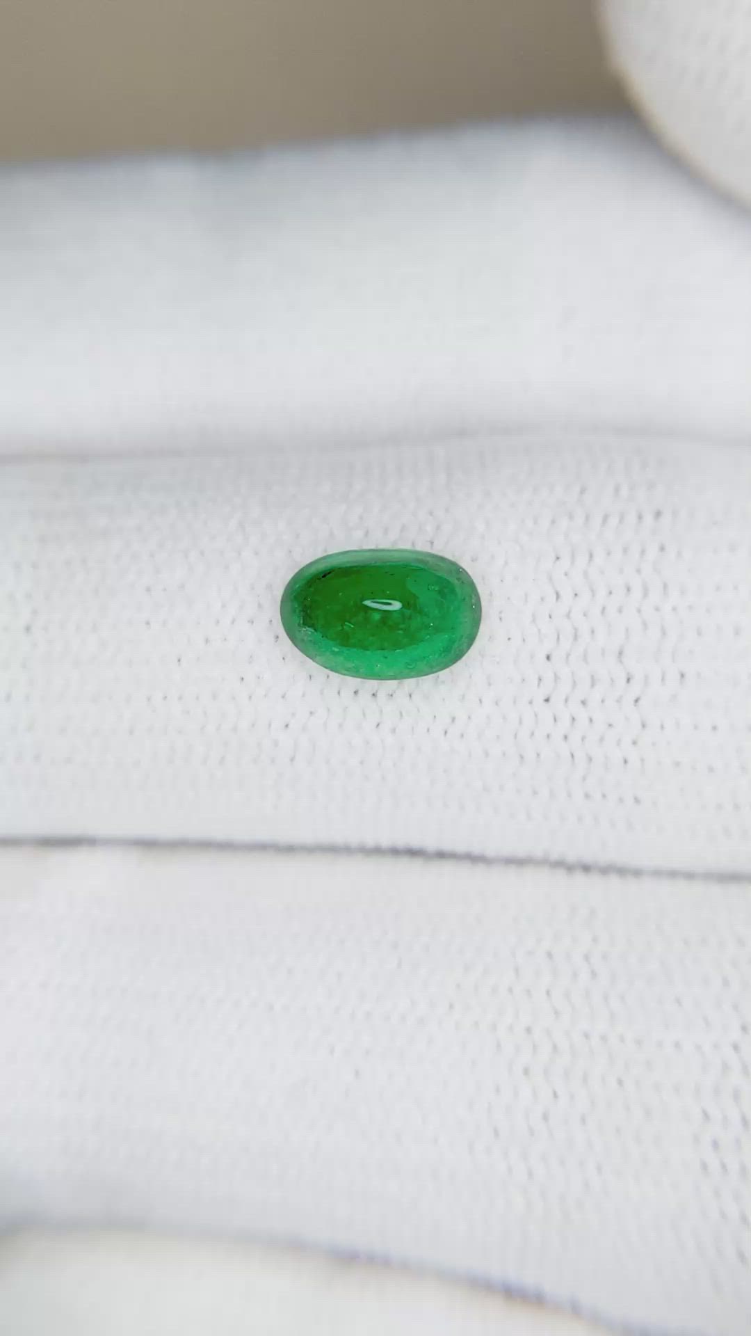 0.78 Ct. Cabochon Emerald from Pakistan Size Video