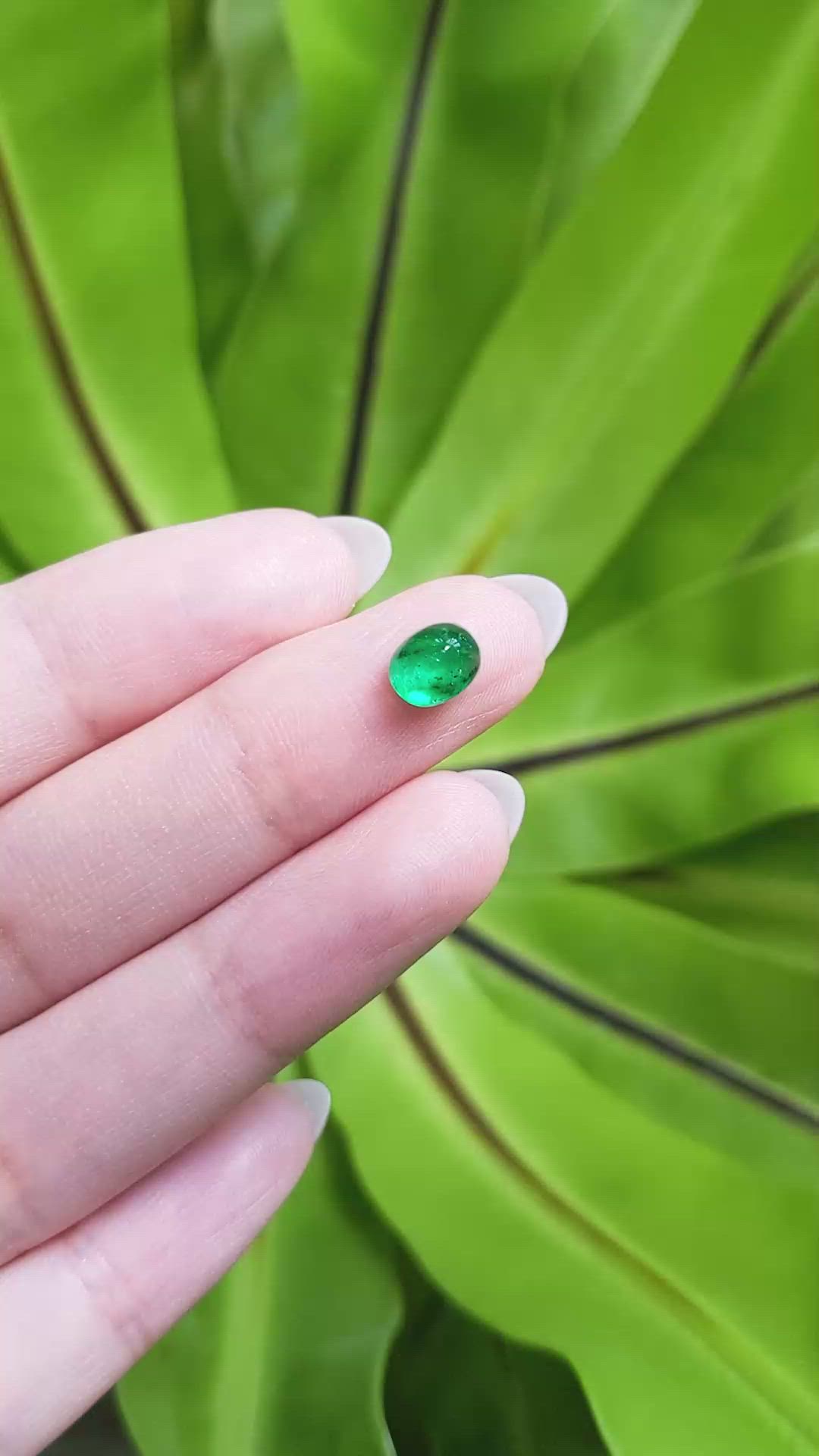 1.11 Ct. Cabochon Emerald from Pakistan Size Video