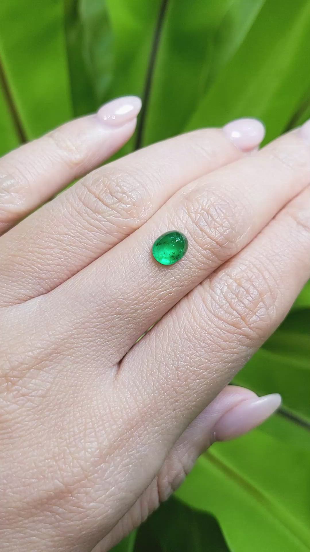 1.11 Ct. Cabochon Emerald from Pakistan Size Video