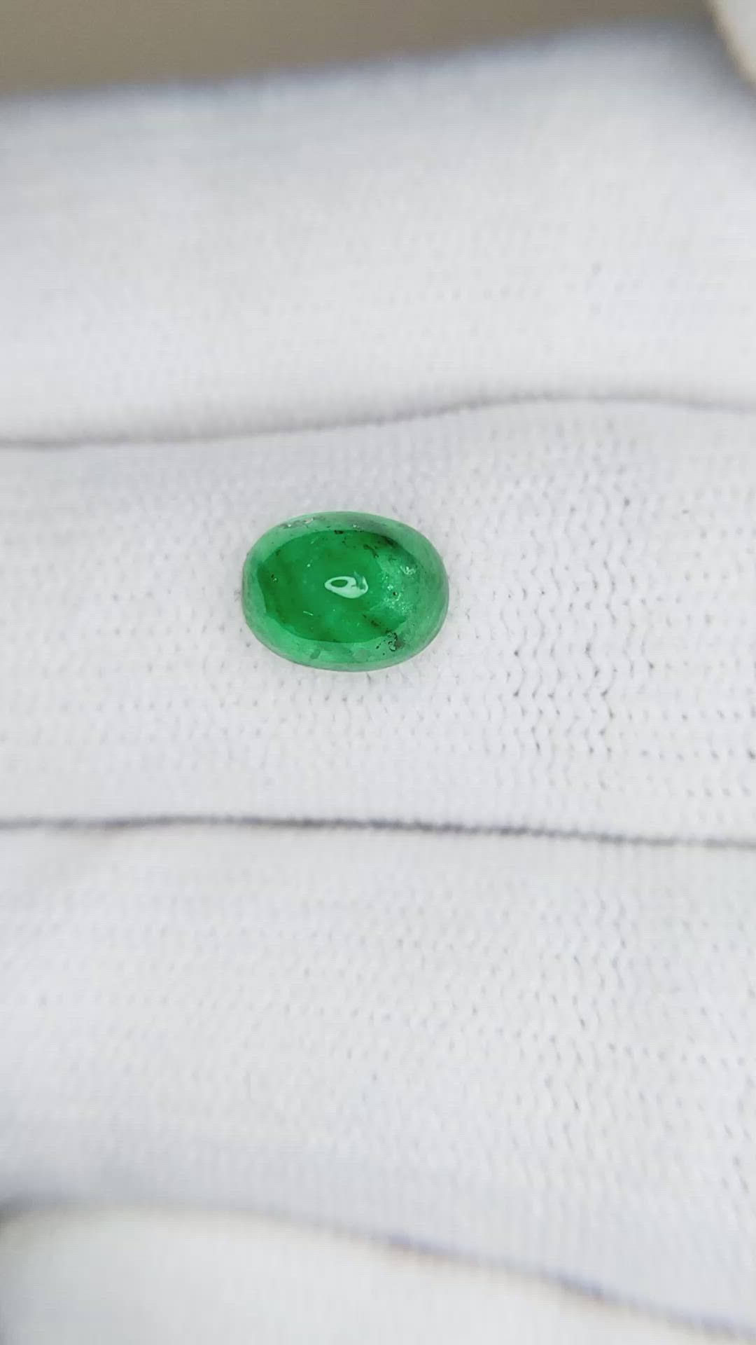 1.11 Ct. Cabochon Emerald from Pakistan Size Video