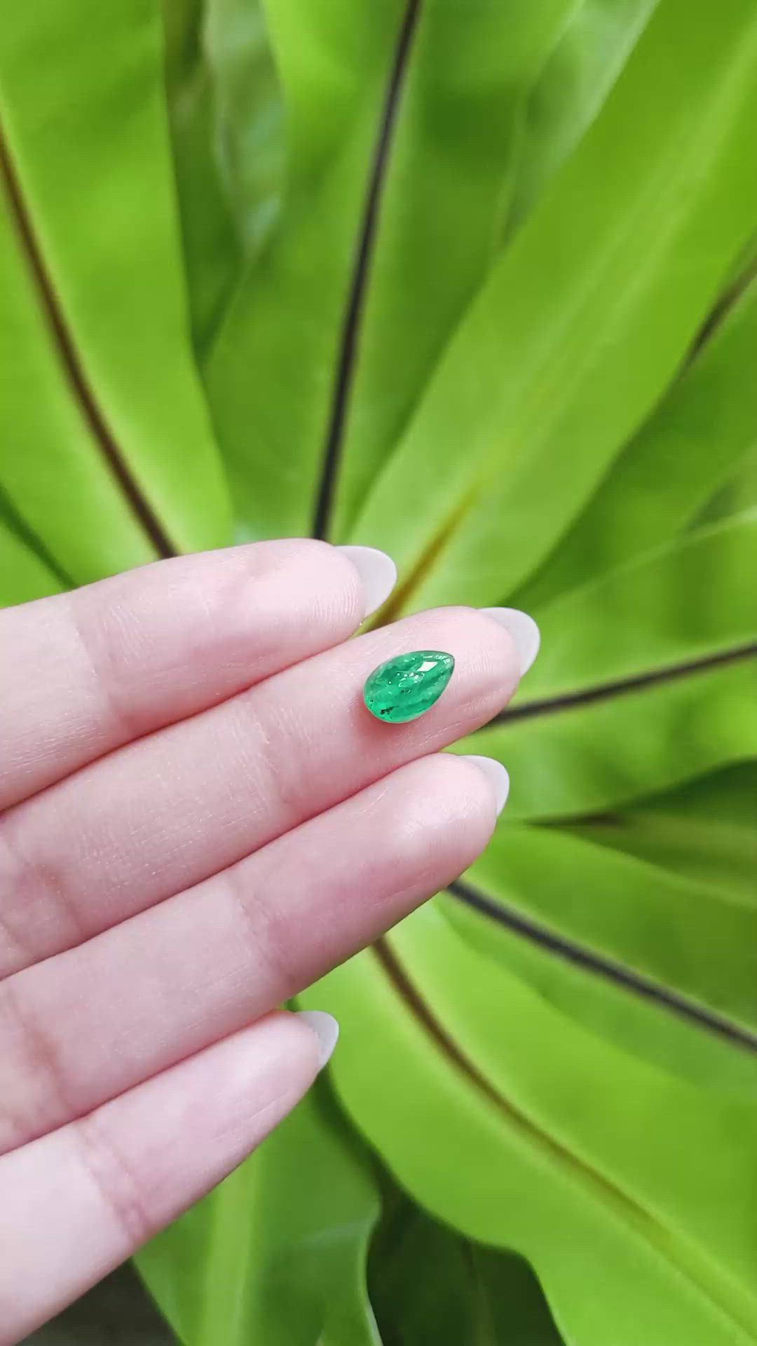 1.28 Ct. Cabochon Emerald from Pakistan Size Video