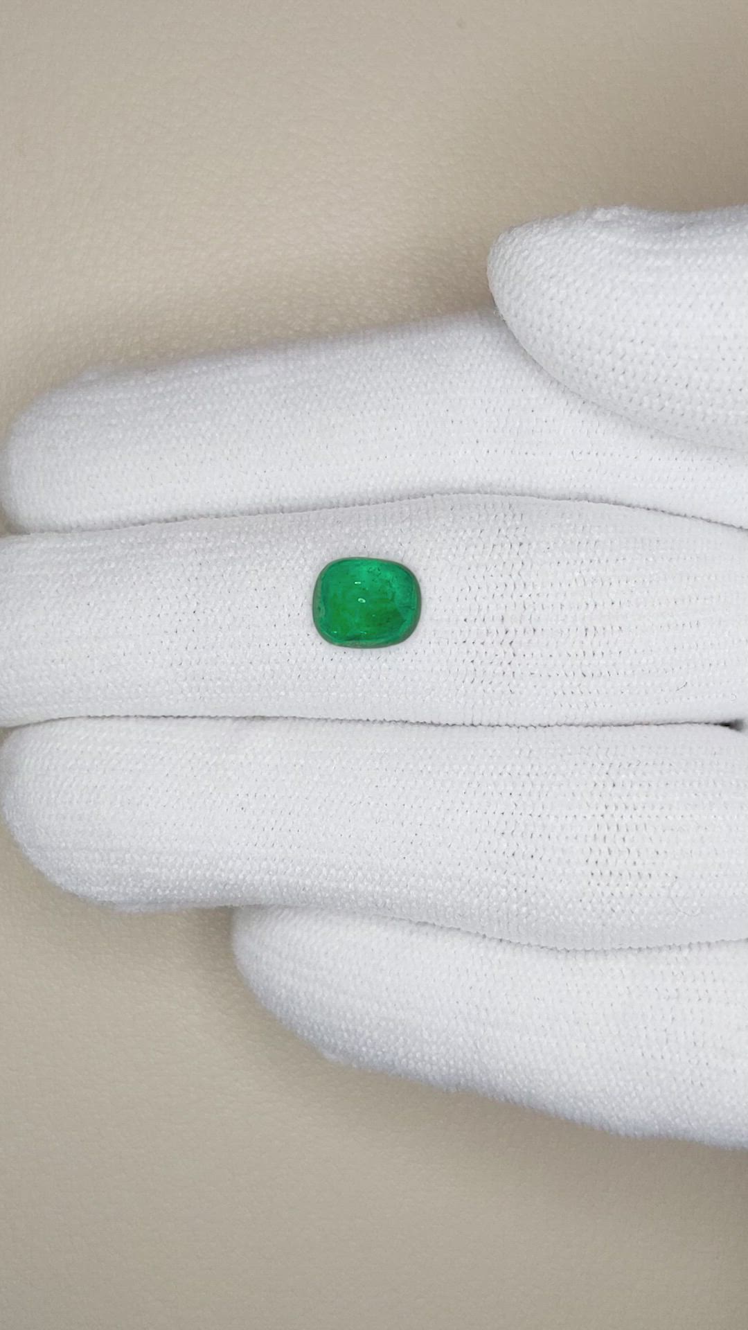 1.18 Ct. Cabochon Emerald from Pakistan Size Video