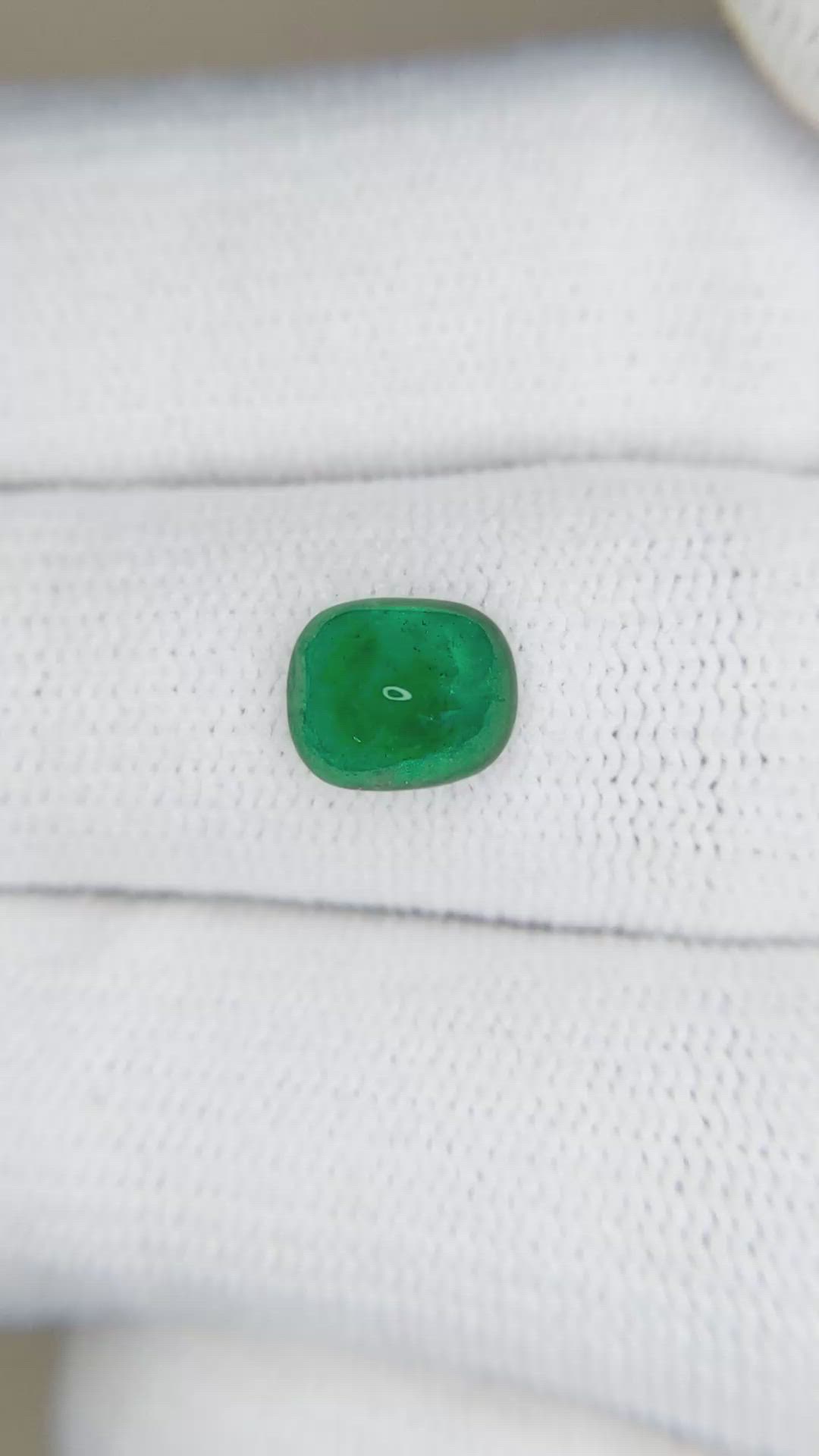 1.18 Ct. Cabochon Emerald from Pakistan Size Video