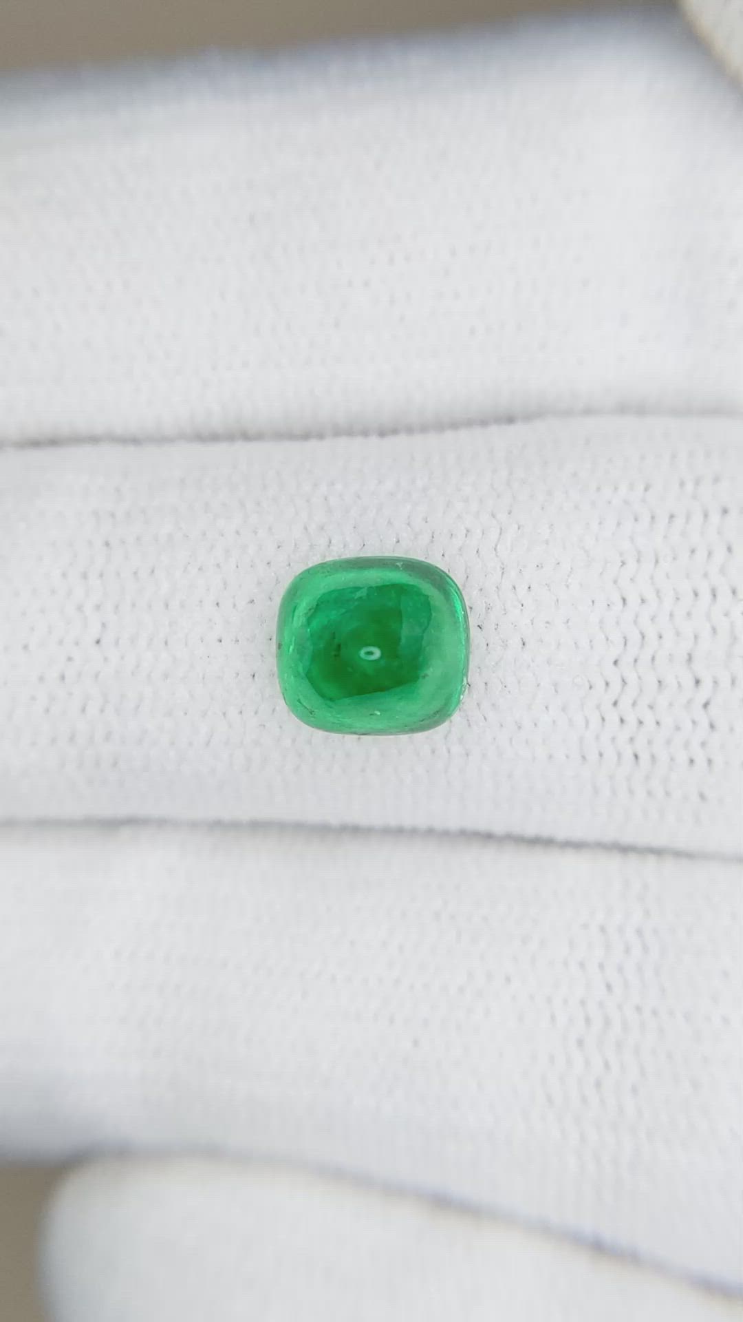 1.47 Ct. Cabochon Emerald from Pakistan Size Video