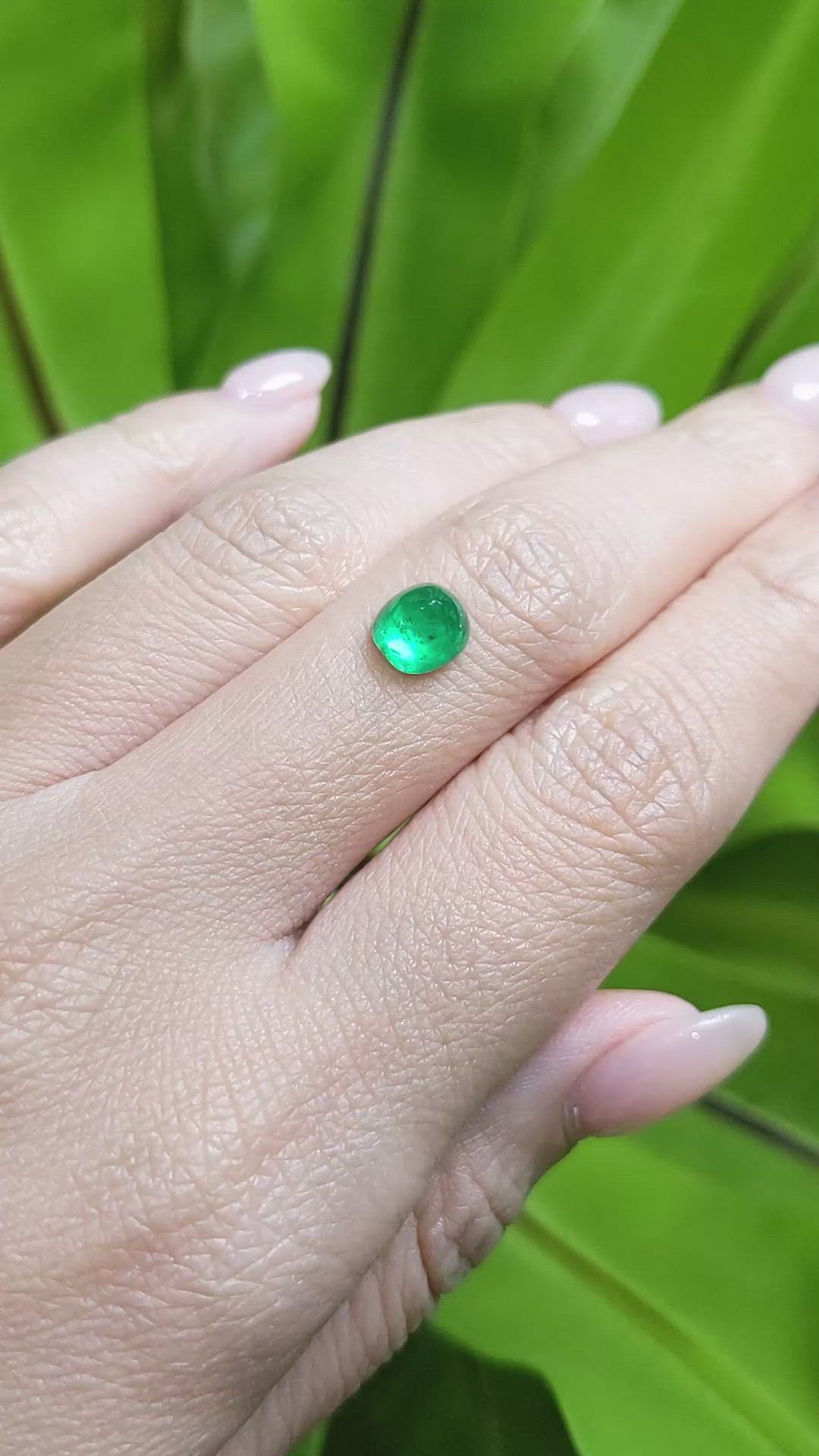 1.56 Ct. Cabochon Emerald from Pakistan Size Video