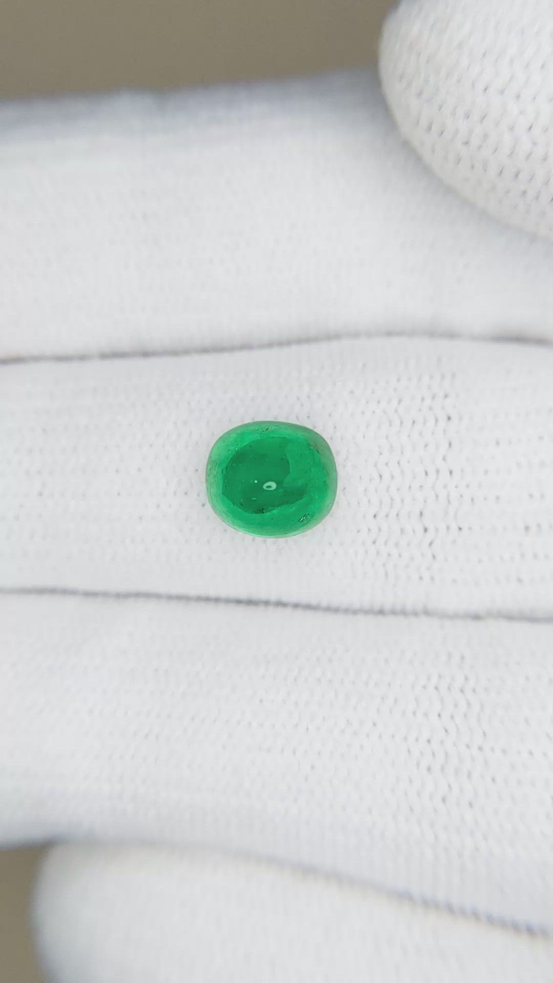 1.56 Ct. Cabochon Emerald from Pakistan Size Video