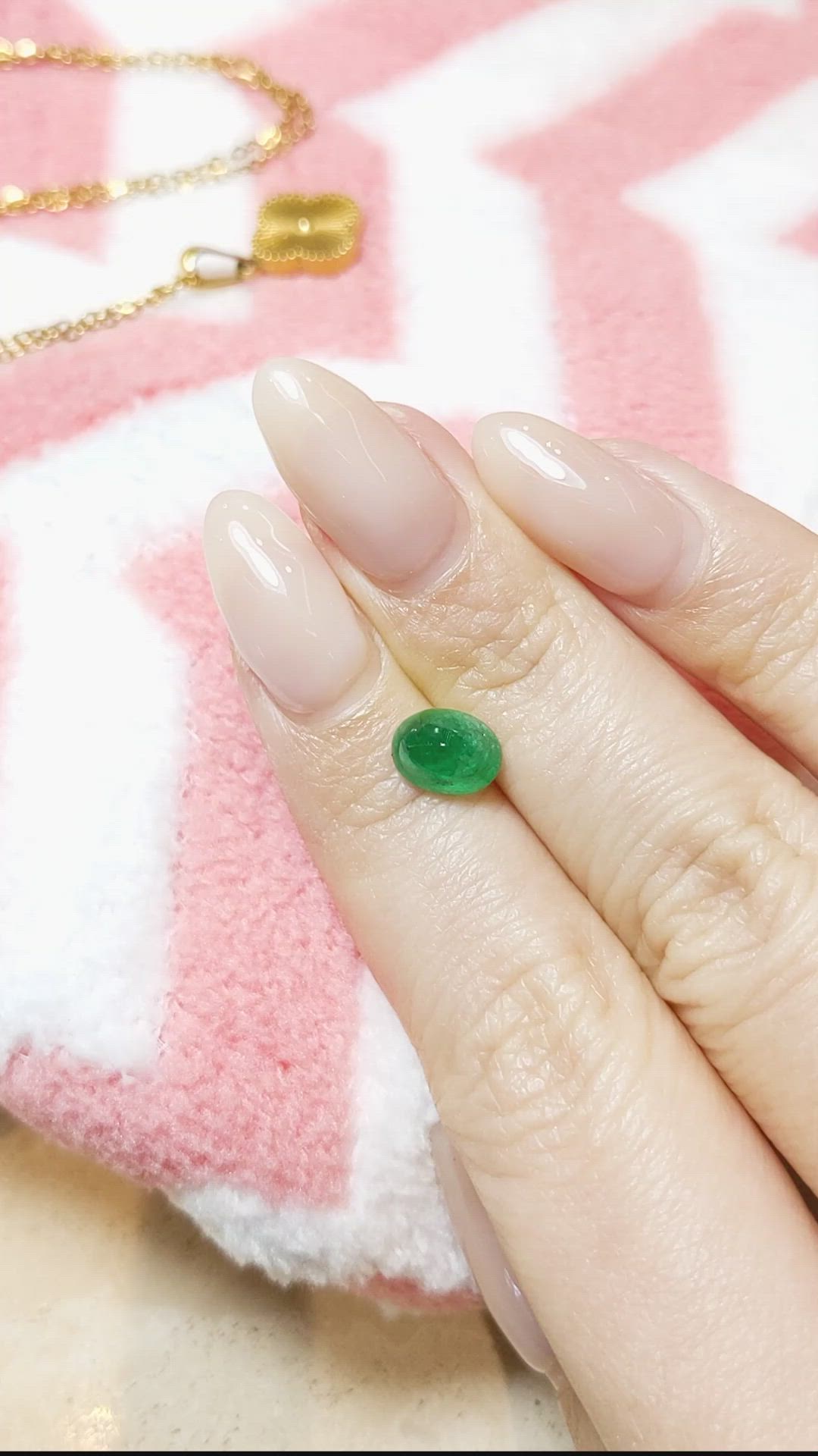 1.90 Ct. Cabochon Emerald from Pakistan Size Video