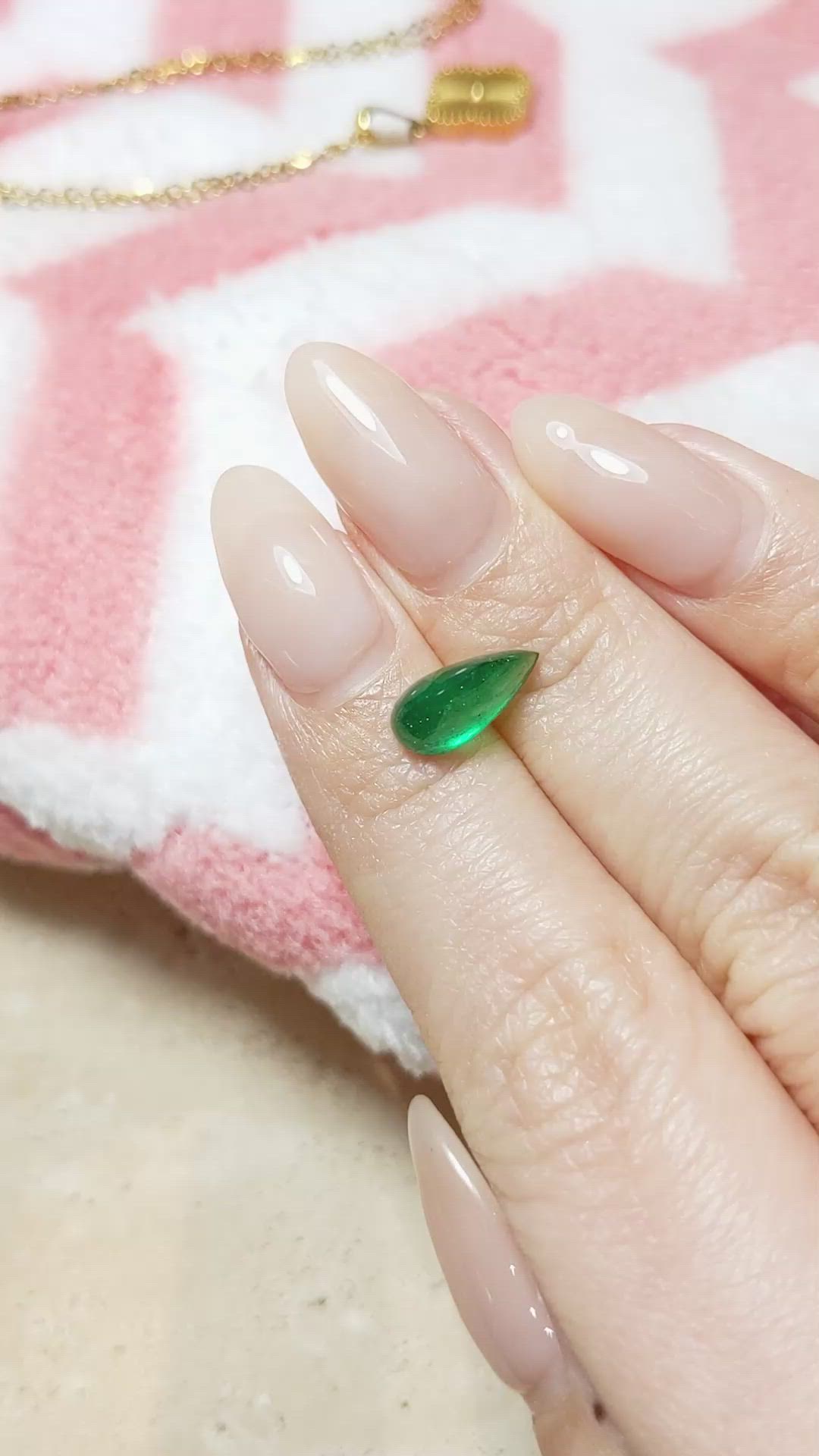 2.11 Ct. Cabochon Emerald from Pakistan Size Video