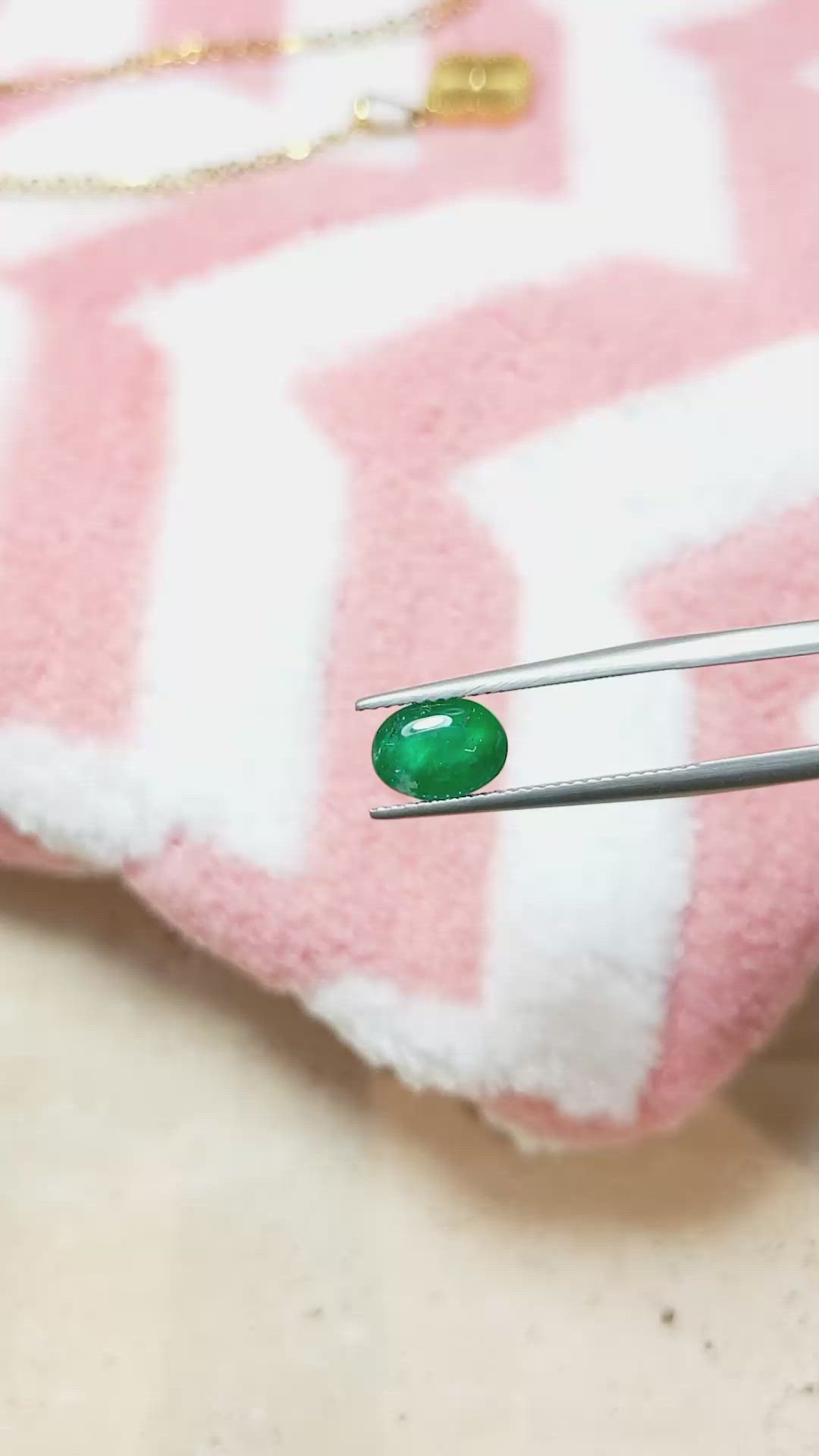 2.00 Ct. Cabochon Emerald from Pakistan Size Video