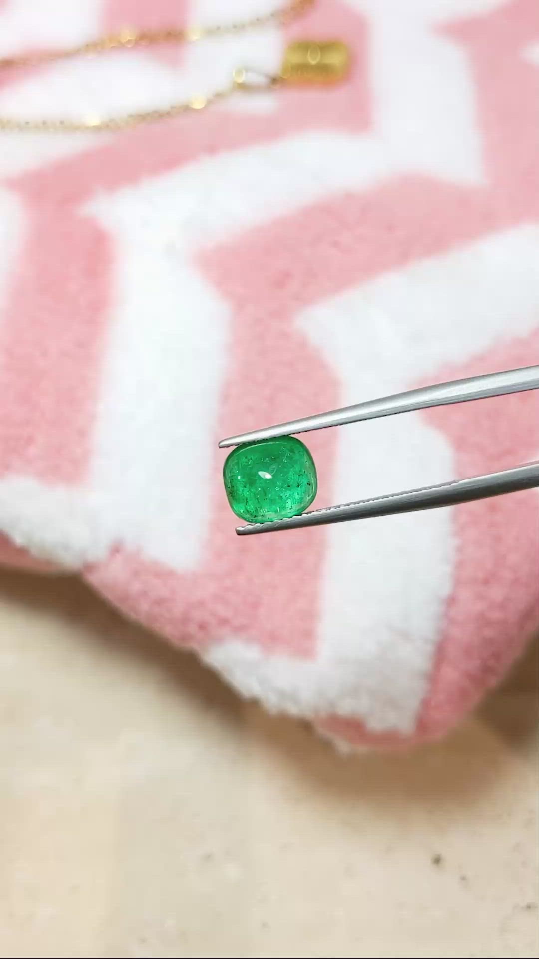 1.78 Ct. Cabochon Emerald from Pakistan Size Video