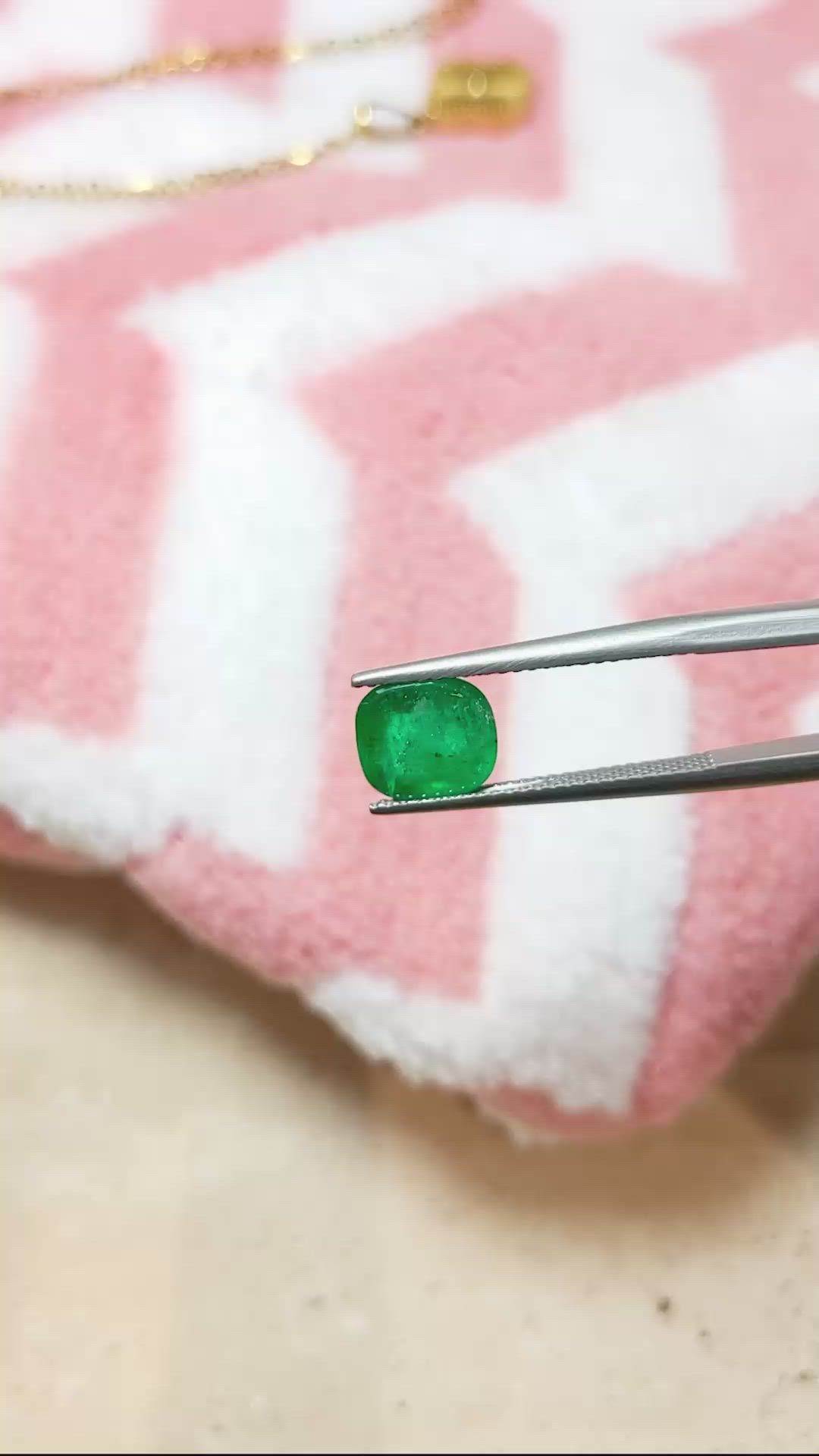 1.78 Ct. Cabochon Emerald from Pakistan Size Video