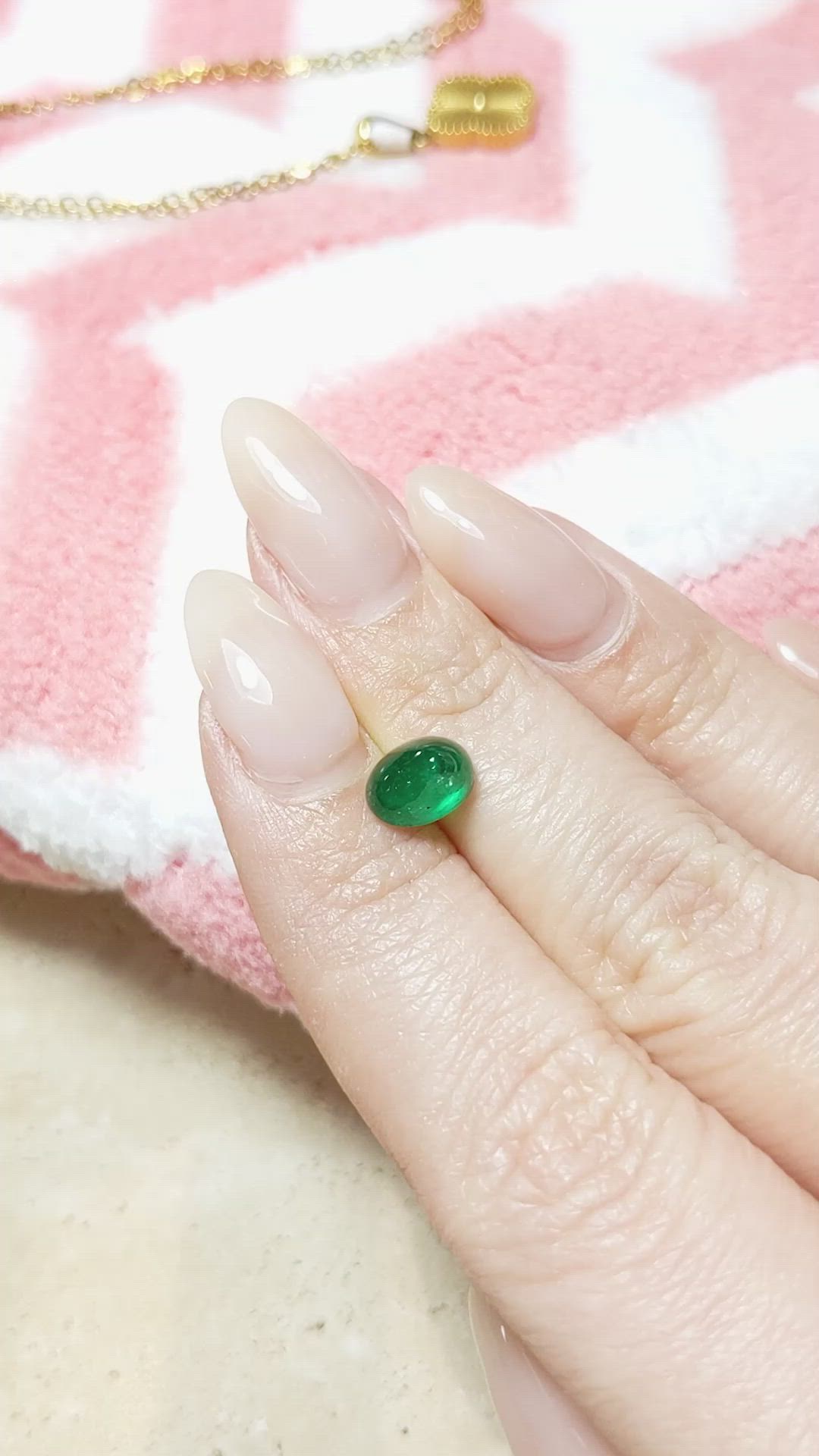 1.96 Ct. Cabochon Emerald from Pakistan Size Video