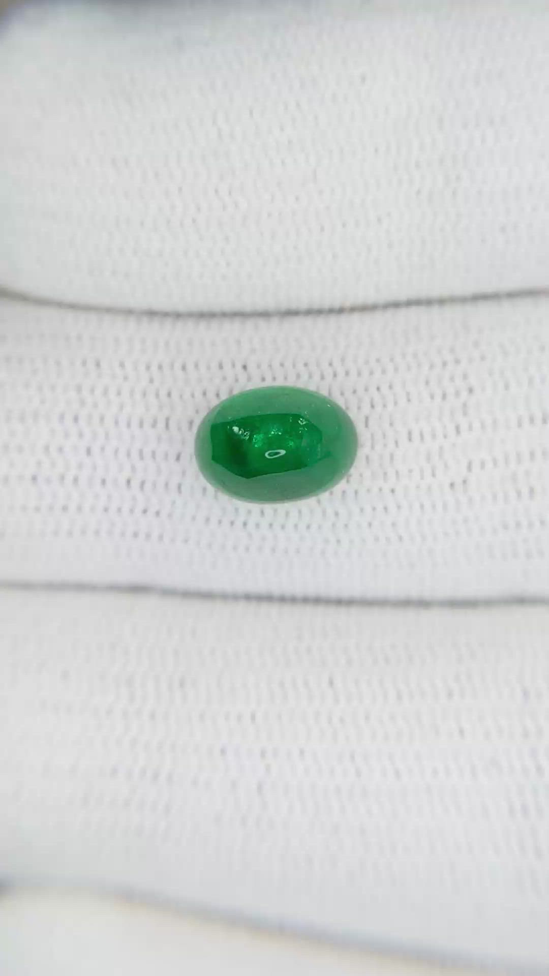 1.96 Ct. Cabochon Emerald from Pakistan Size Video