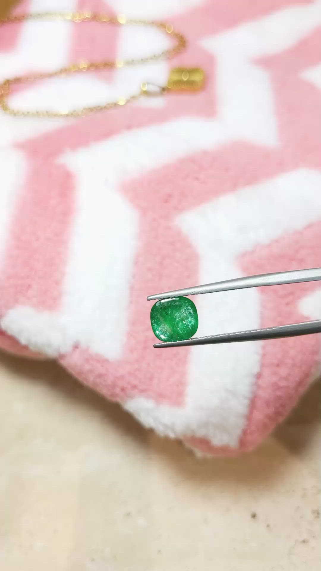 1.71 Ct. Cabochon Emerald from Pakistan Size Video