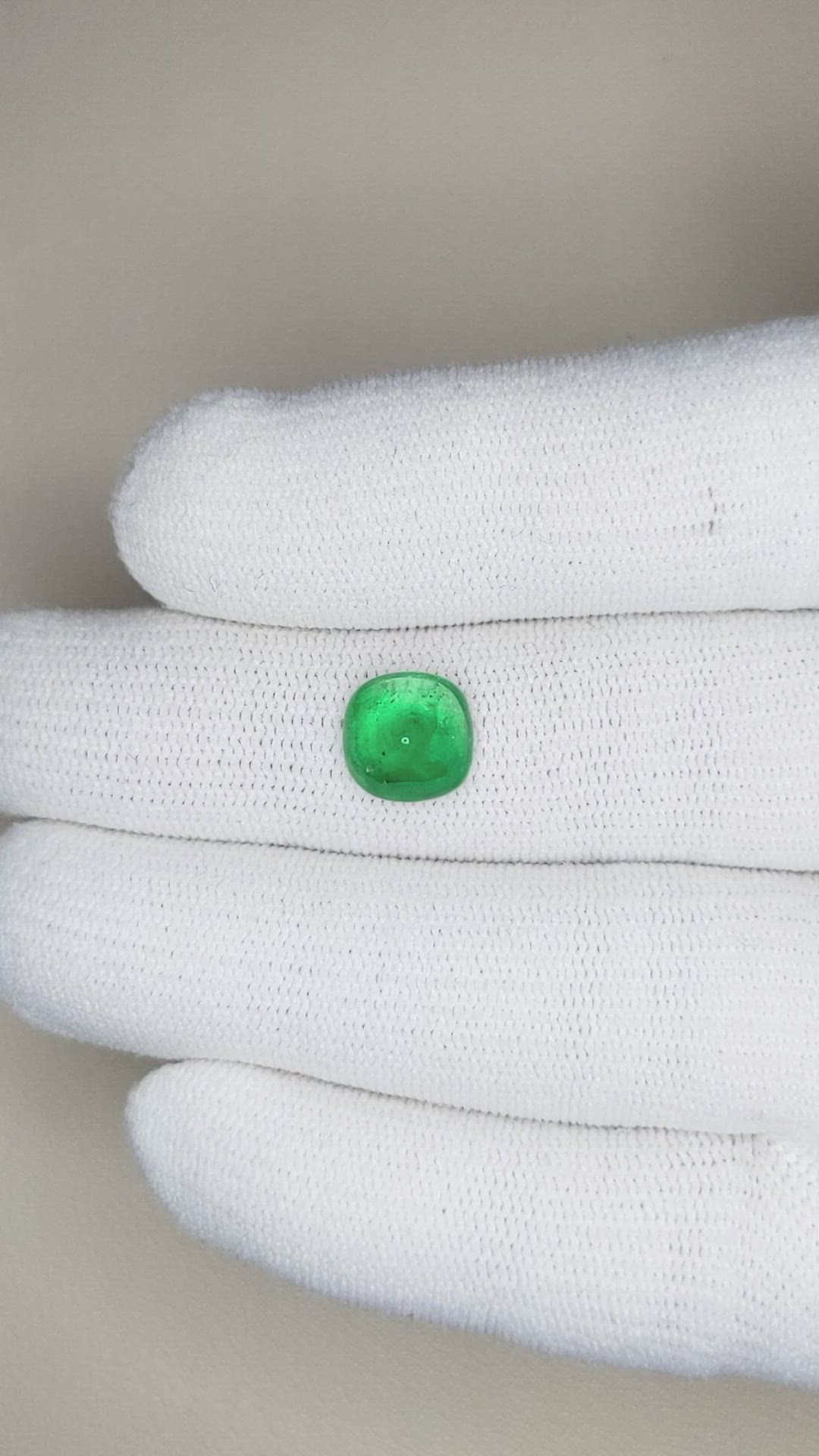 2.08 Ct. Cabochon Emerald from Pakistan Size Video