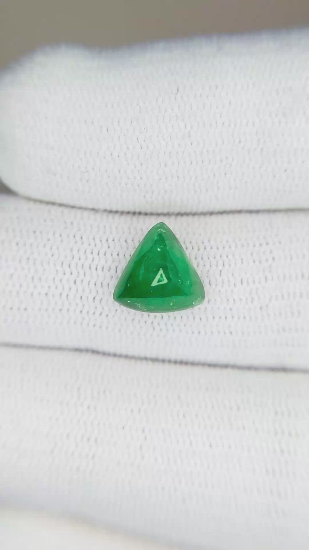 1.97 Ct. Cabochon Emerald from Pakistan Size Video