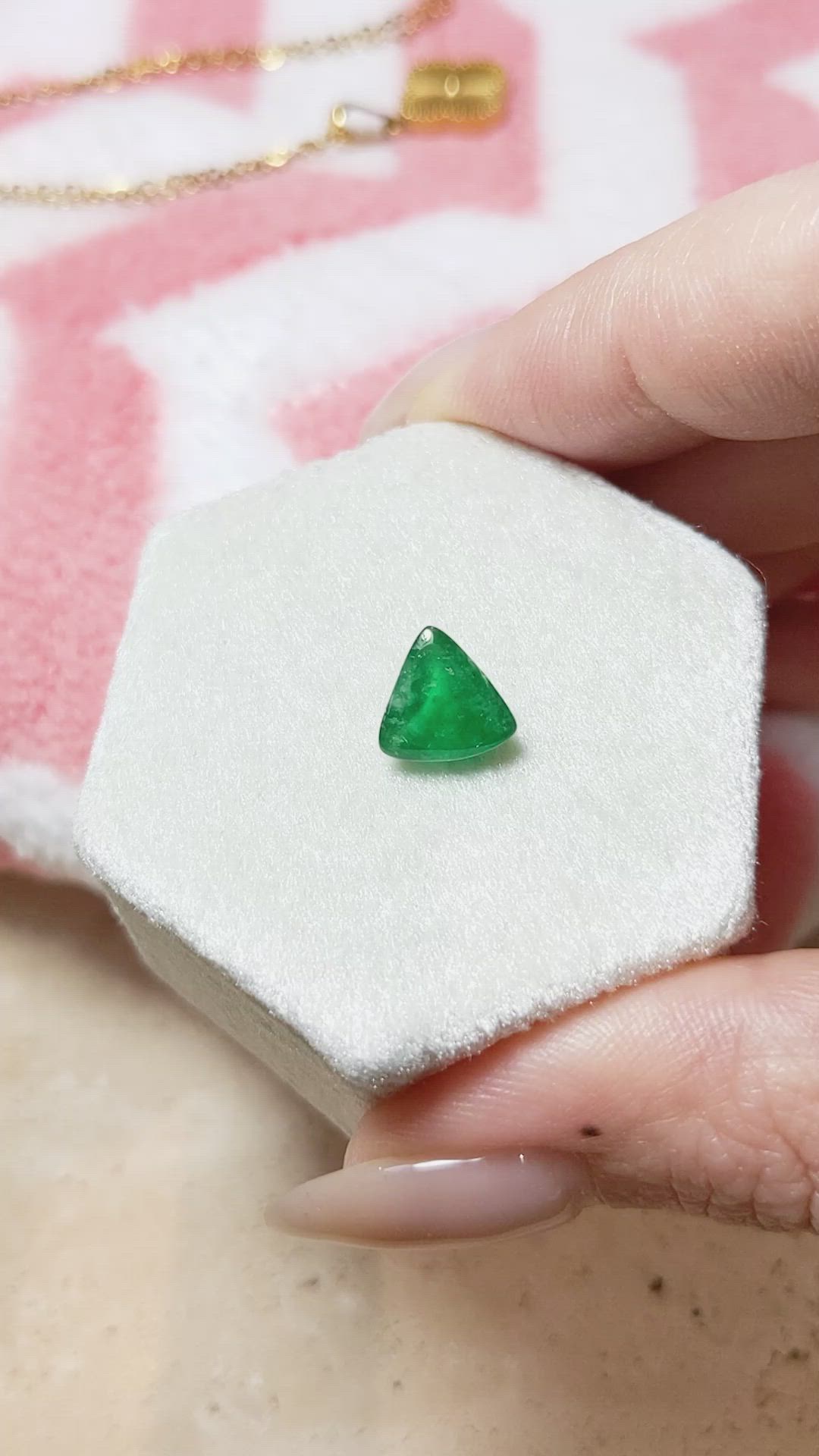 1.97 Ct. Cabochon Emerald from Pakistan Size Video