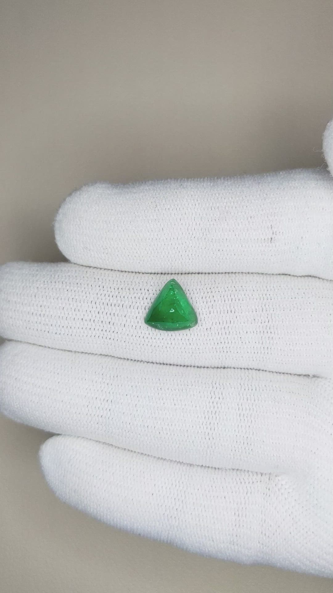 1.97 Ct. Cabochon Emerald from Pakistan Size Video