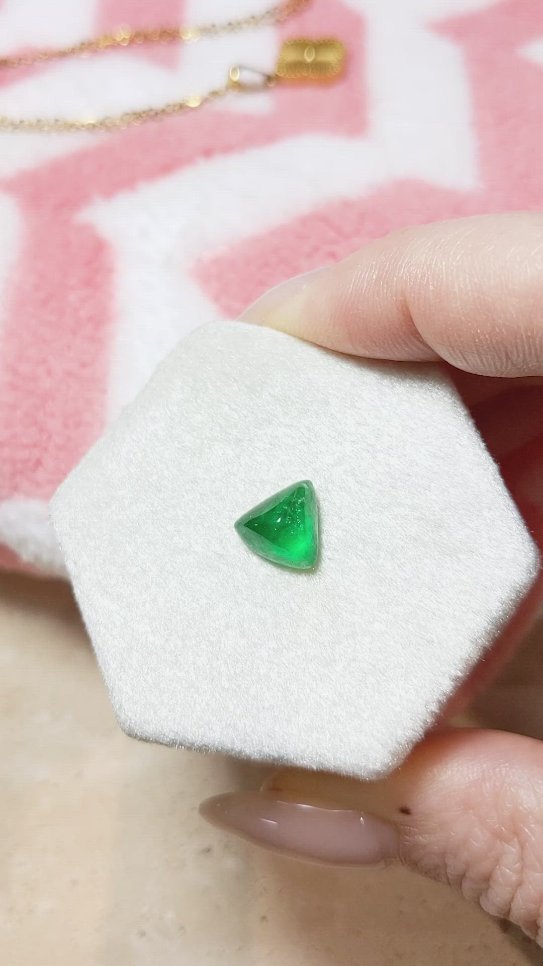1.97 Ct. Cabochon Emerald from Pakistan Size Video