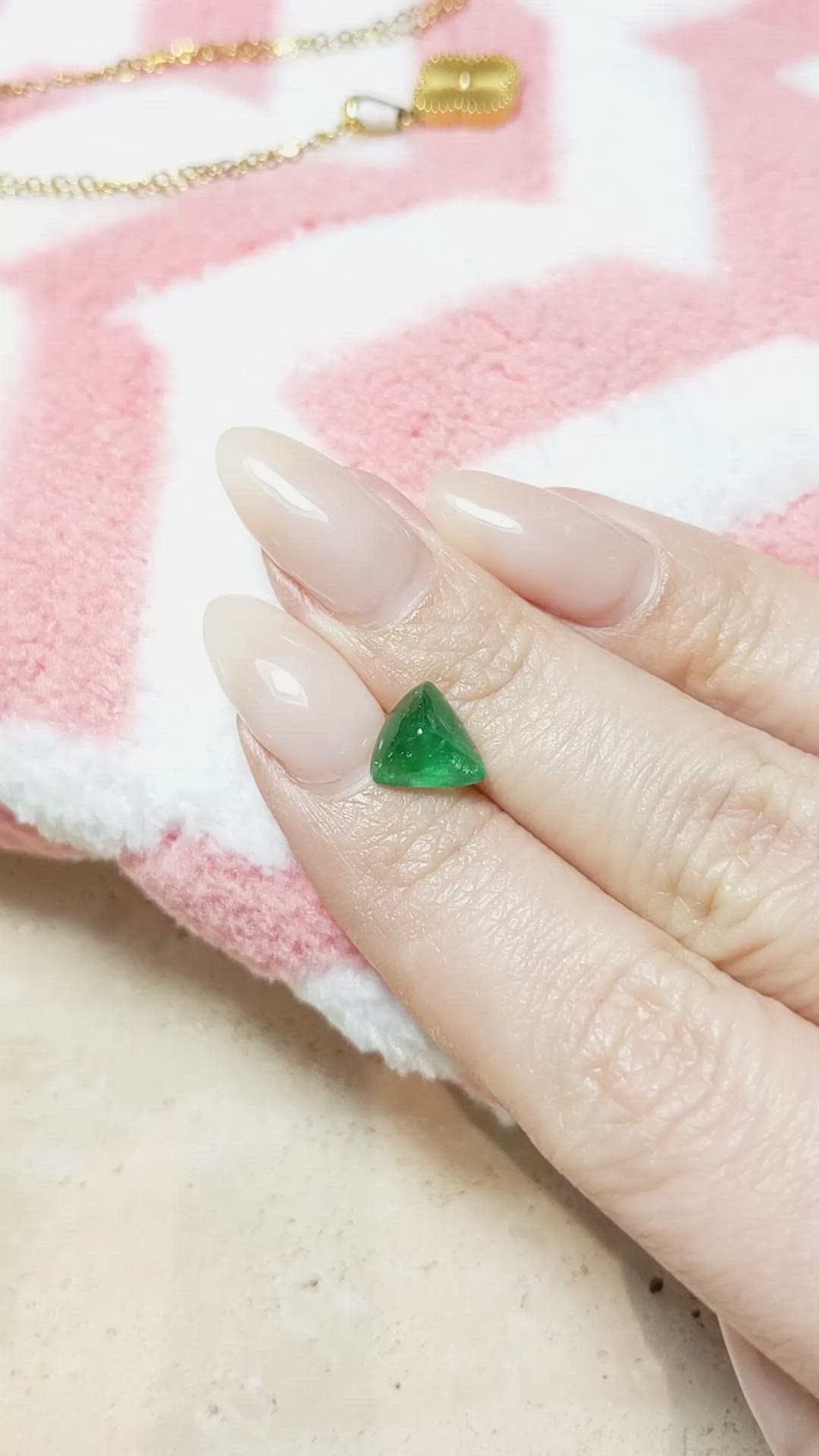 1.97 Ct. Cabochon Emerald from Pakistan Size Video