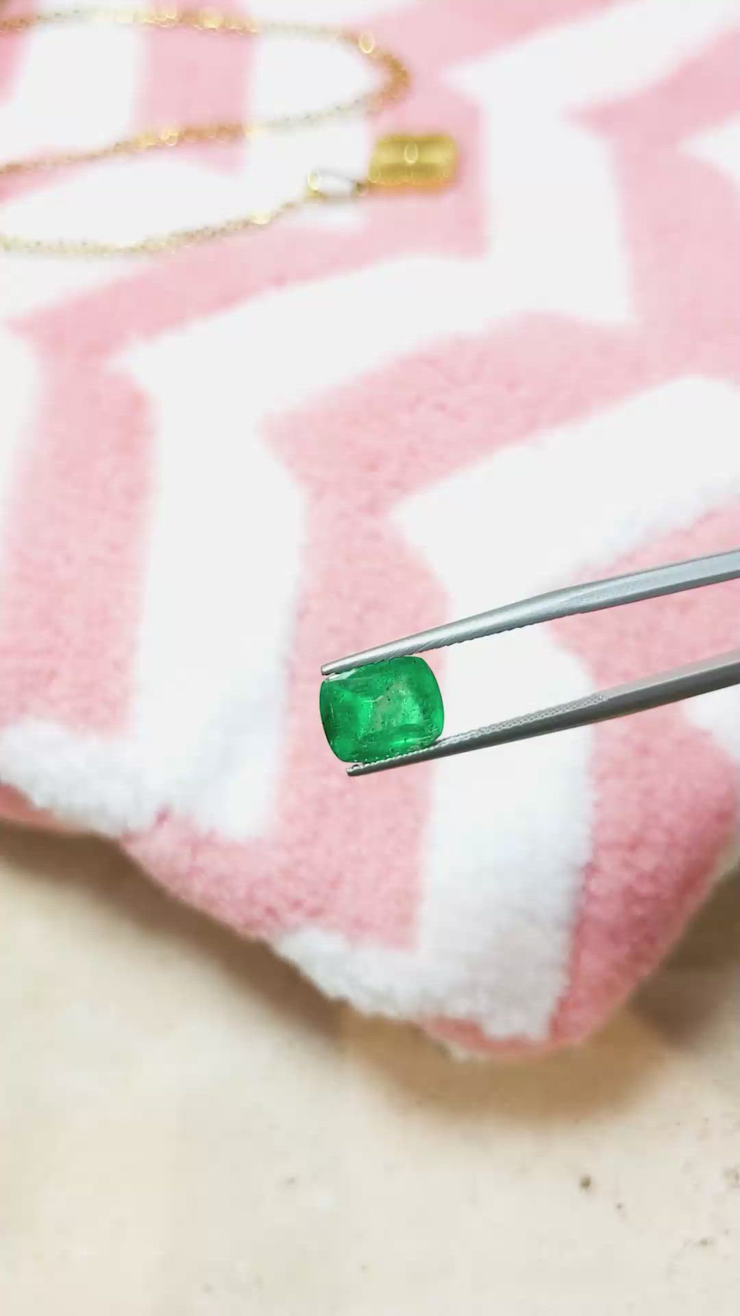 2.28 Ct. Cabochon Emerald from Pakistan Size Video