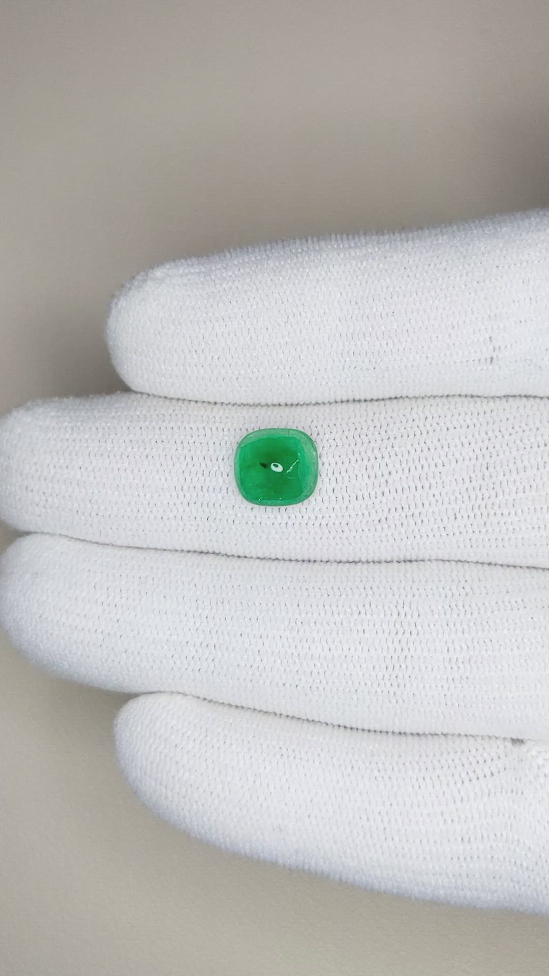 1.68 Ct. Cabochon Emerald from Pakistan Size Video
