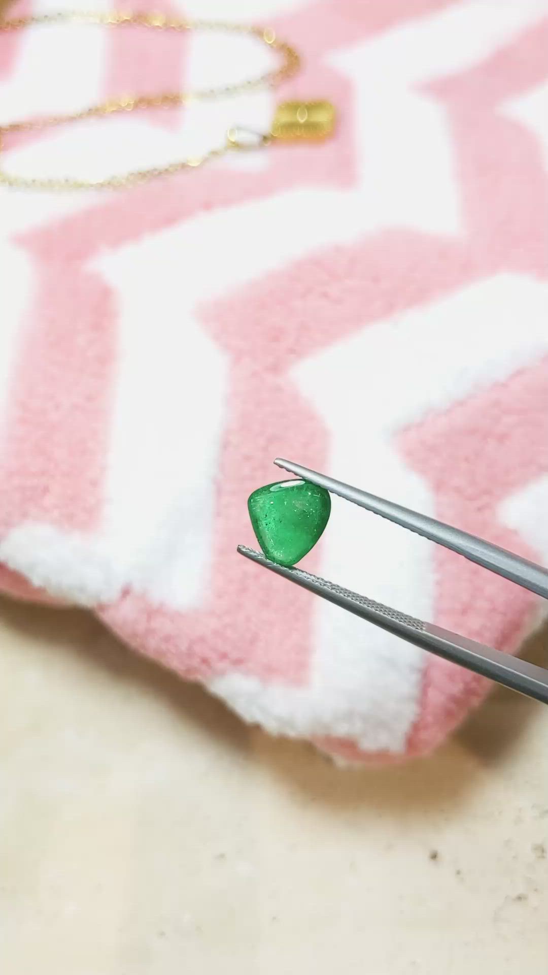 1.65 Ct. Cabochon Emerald from Pakistan Size Video
