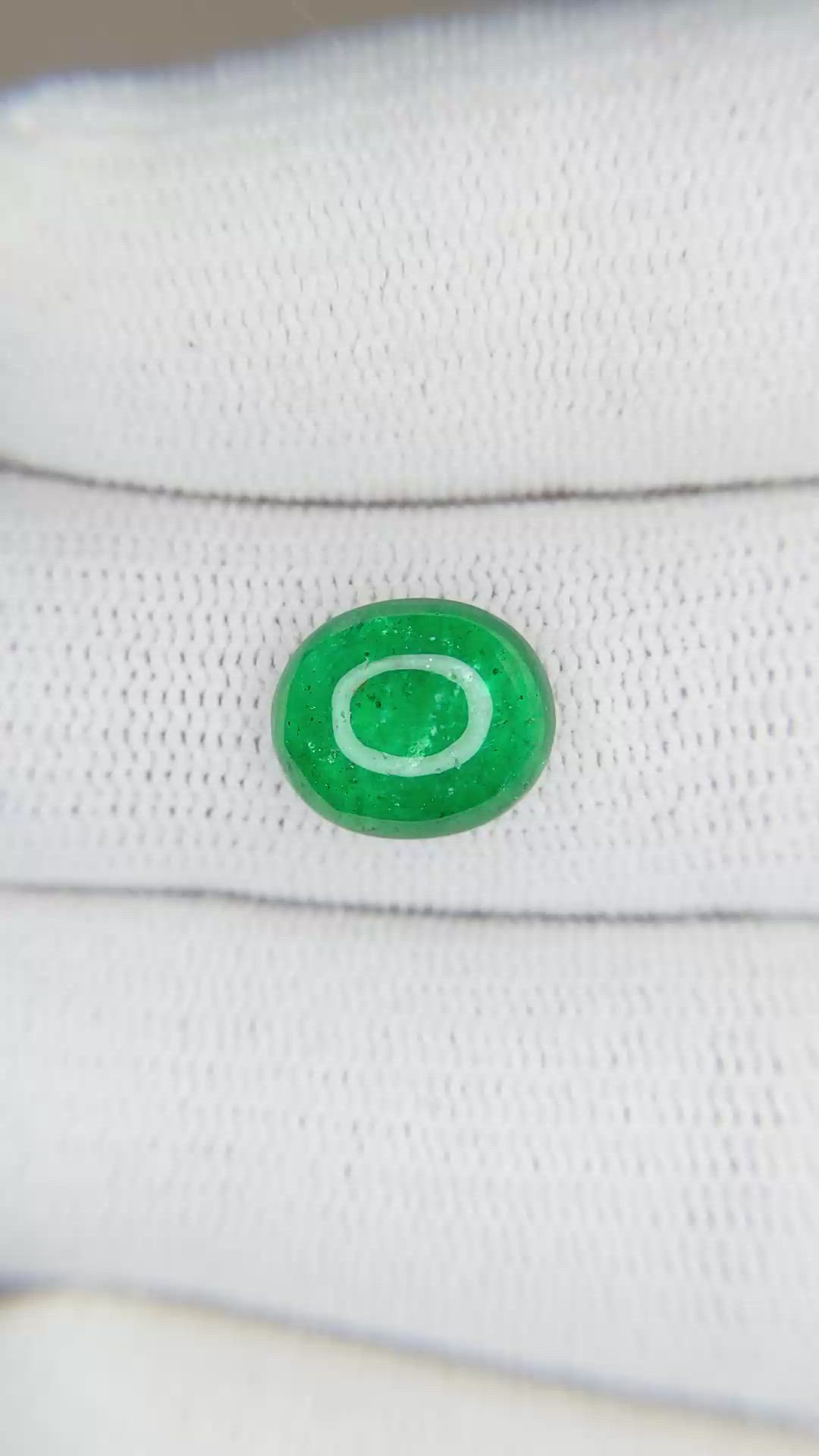 2.45 Ct. Cabochon Emerald from Pakistan Size Video