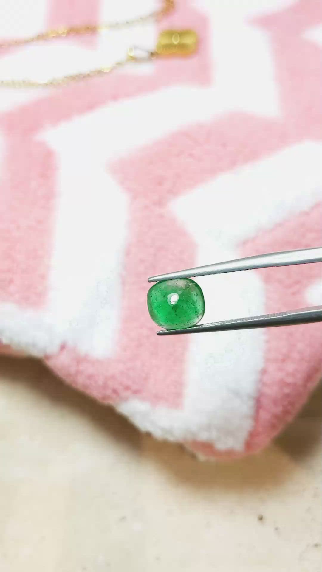 1.90 Ct. Cabochon Emerald from Pakistan Size Video
