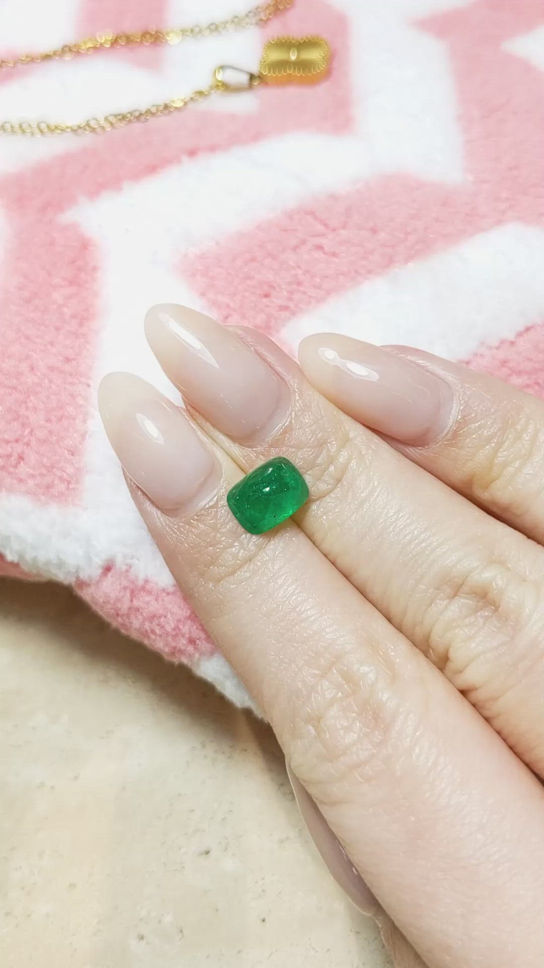 2.05 Ct. Cabochon Emerald from Pakistan Size Video