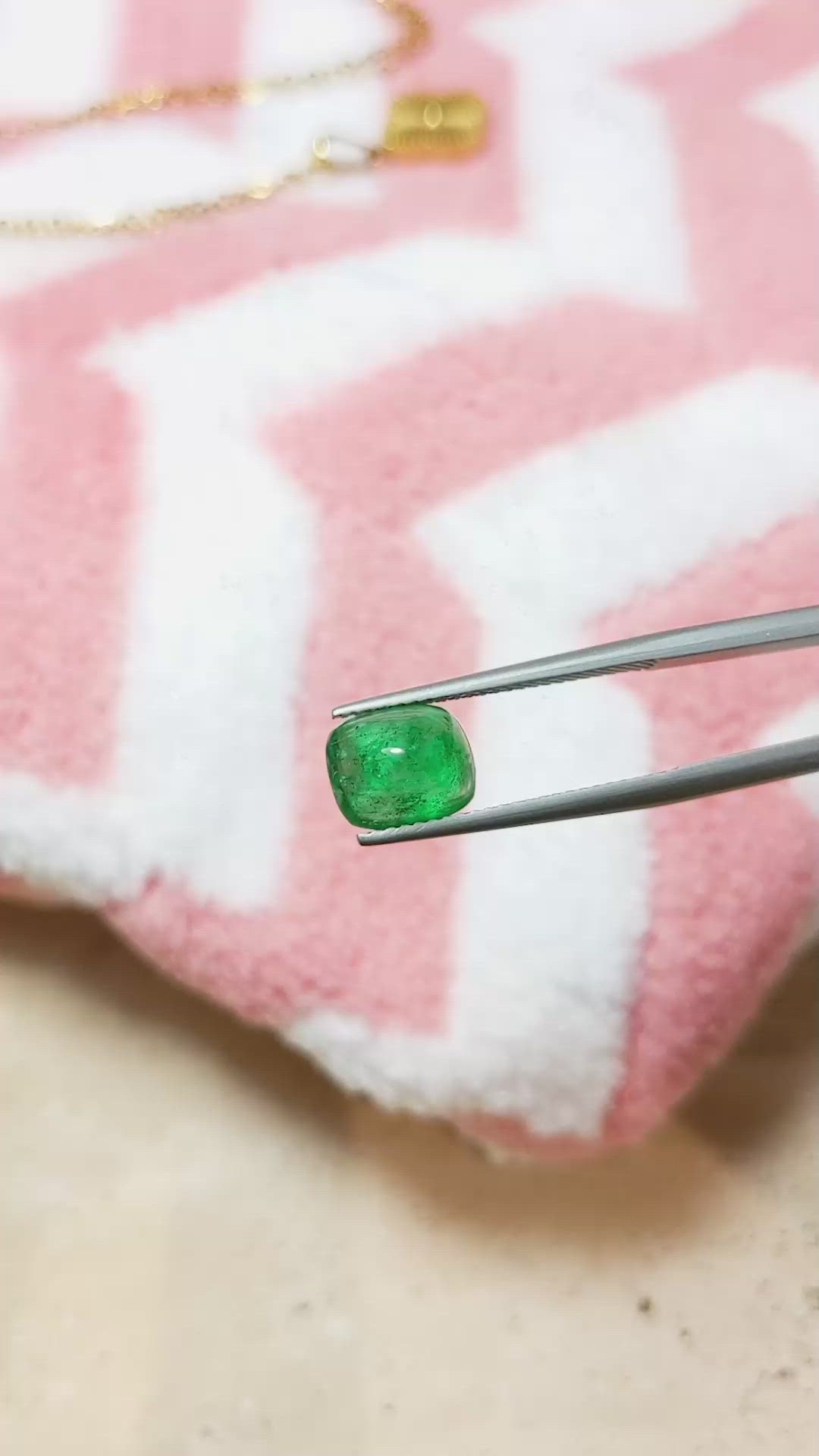 2.07 Ct. Cabochon Emerald from Pakistan Size Video