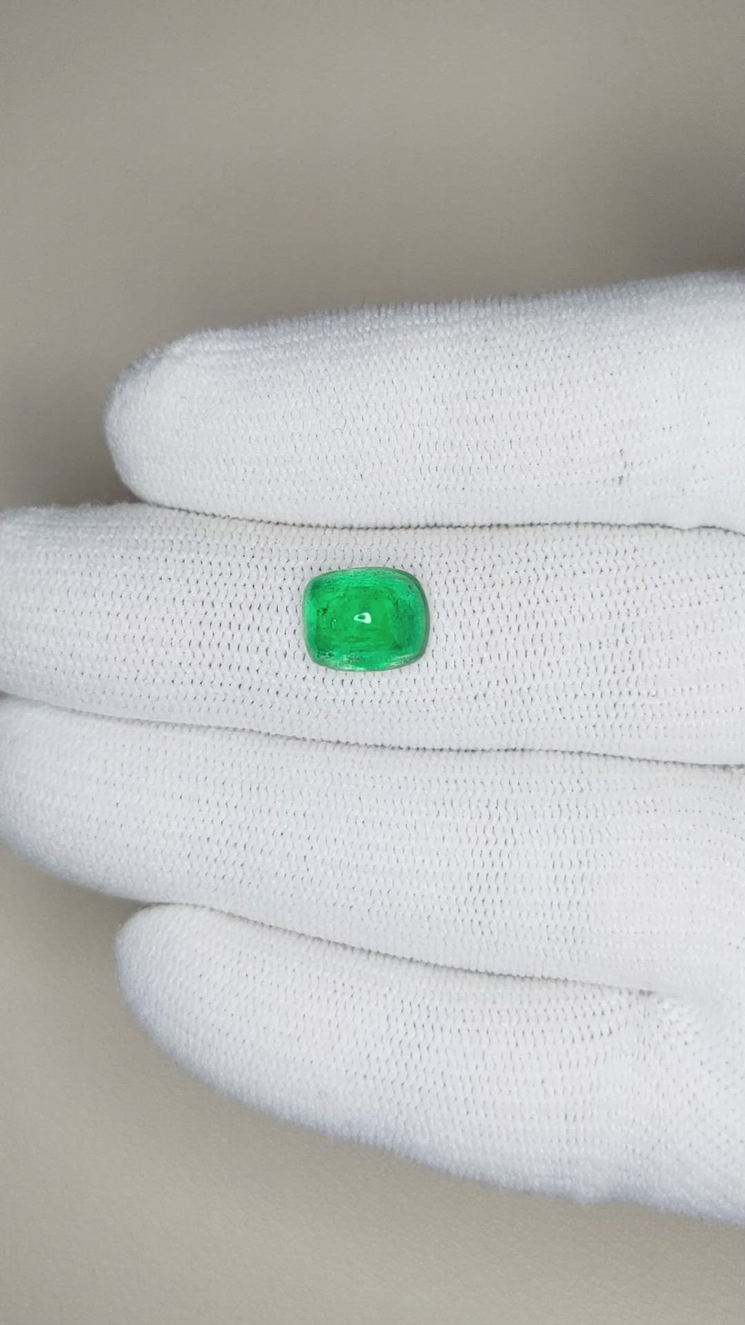 2.07 Ct. Cabochon Emerald from Pakistan Size Video